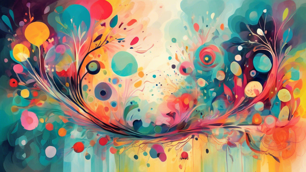 Whimsical, ethereal, surreal, magical, colorful, abstract art print to brighten up a room