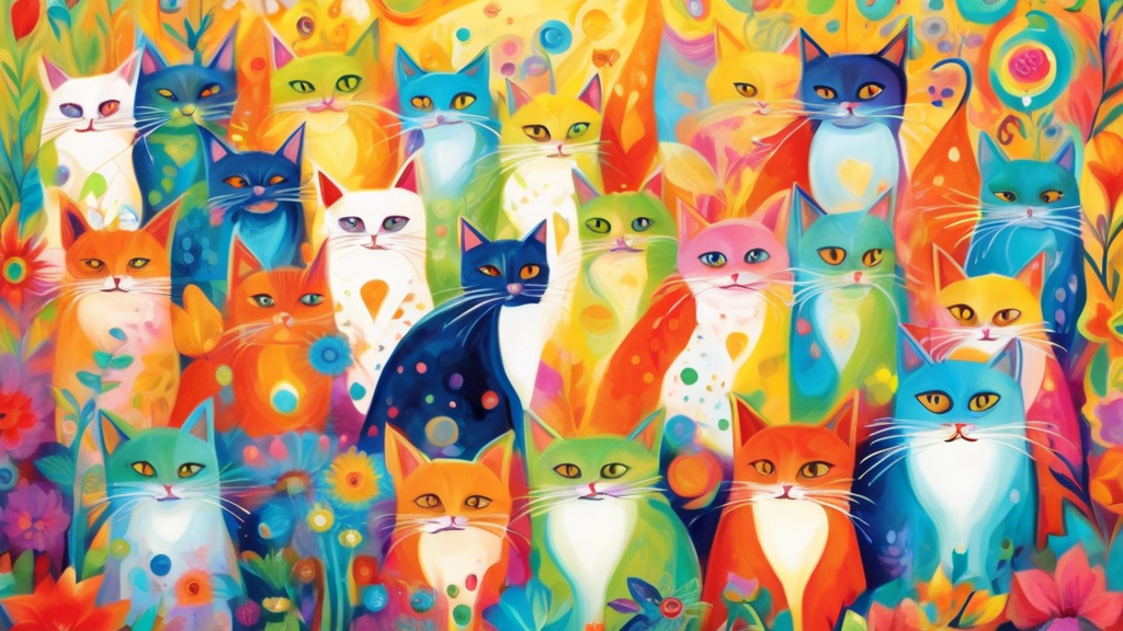 Immerse yourself in the whimsical world of cat paintings, where feline charm and artistic flair coll