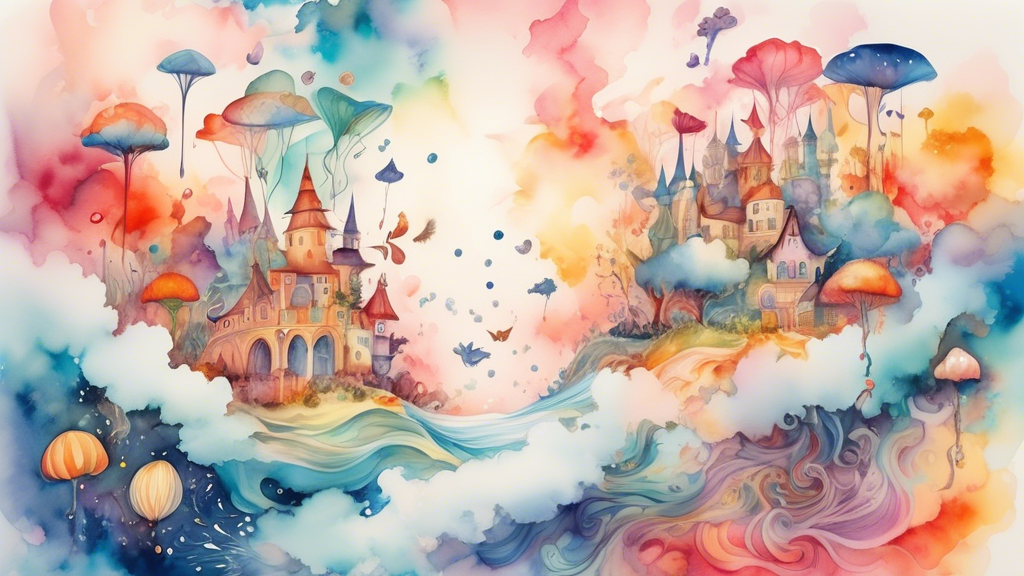 Escape into the enchanting dreamscapes of whimsical watercolor paintings! Discover the techniques, i