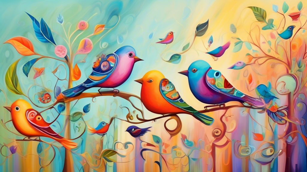 Immerse yourself in a world of whimsical bird paintings that ignite your imagination. Discover the v