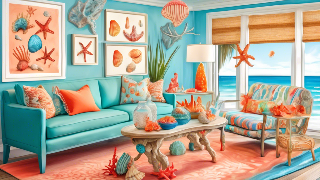 Unleash the magic of the seaside with our whimsical beach décor, featuring captivating color palette