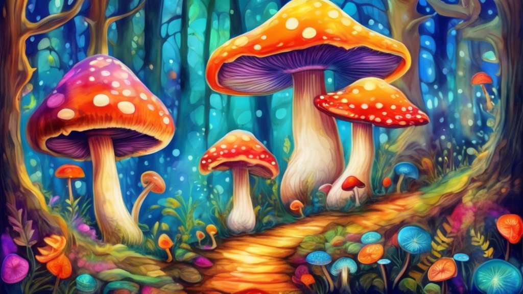 Discover the enchanting world of whimsical mushroom paintings, where artistry meets the magic of the