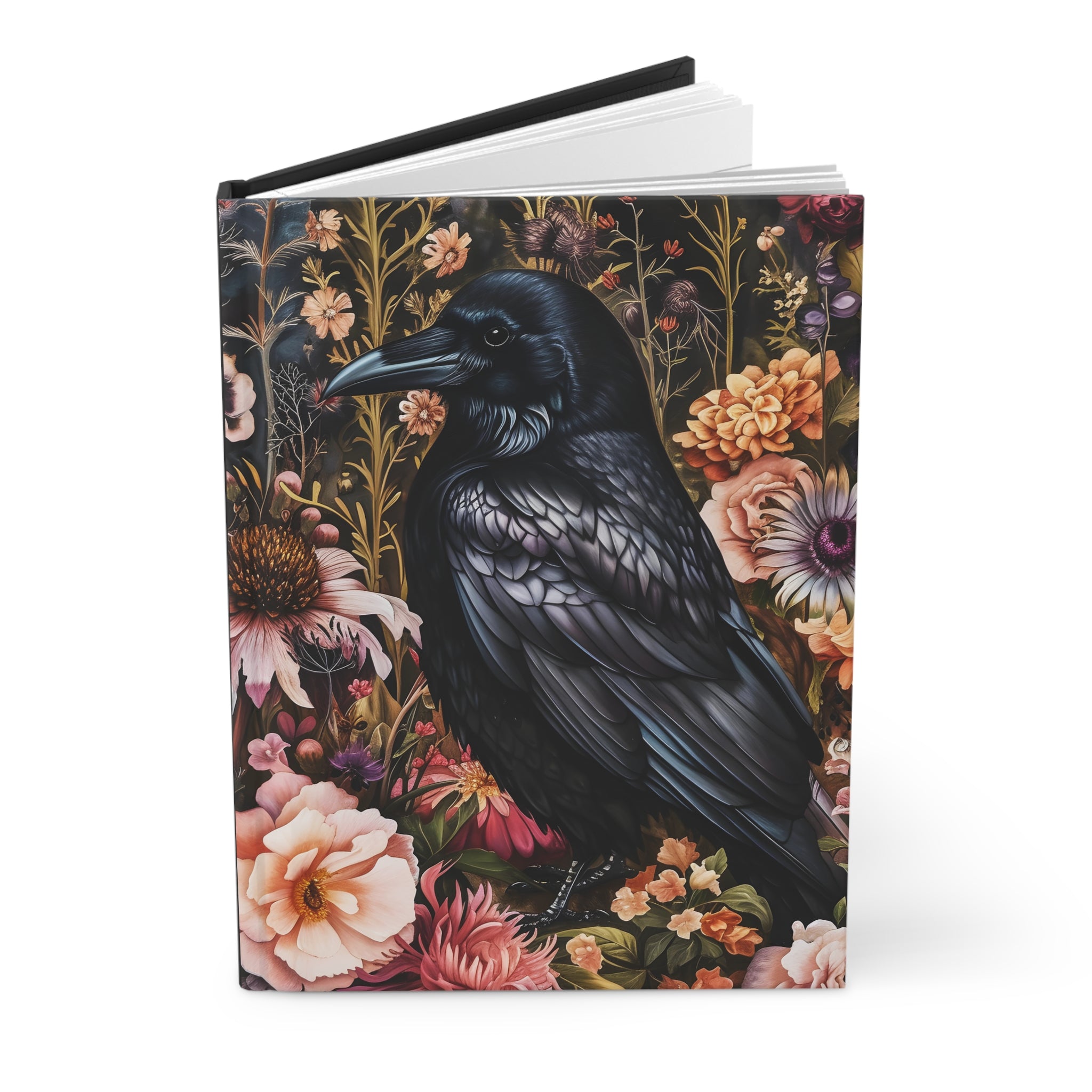 Raven Blossoms Journal: Hardcover Whimsigoth Notebook