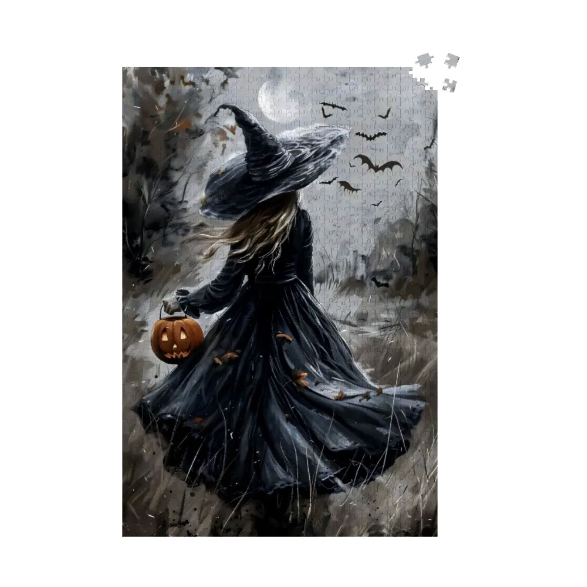 Witch's Walk Halloween Jigsaw Puzzle 500 or 1000 Piece