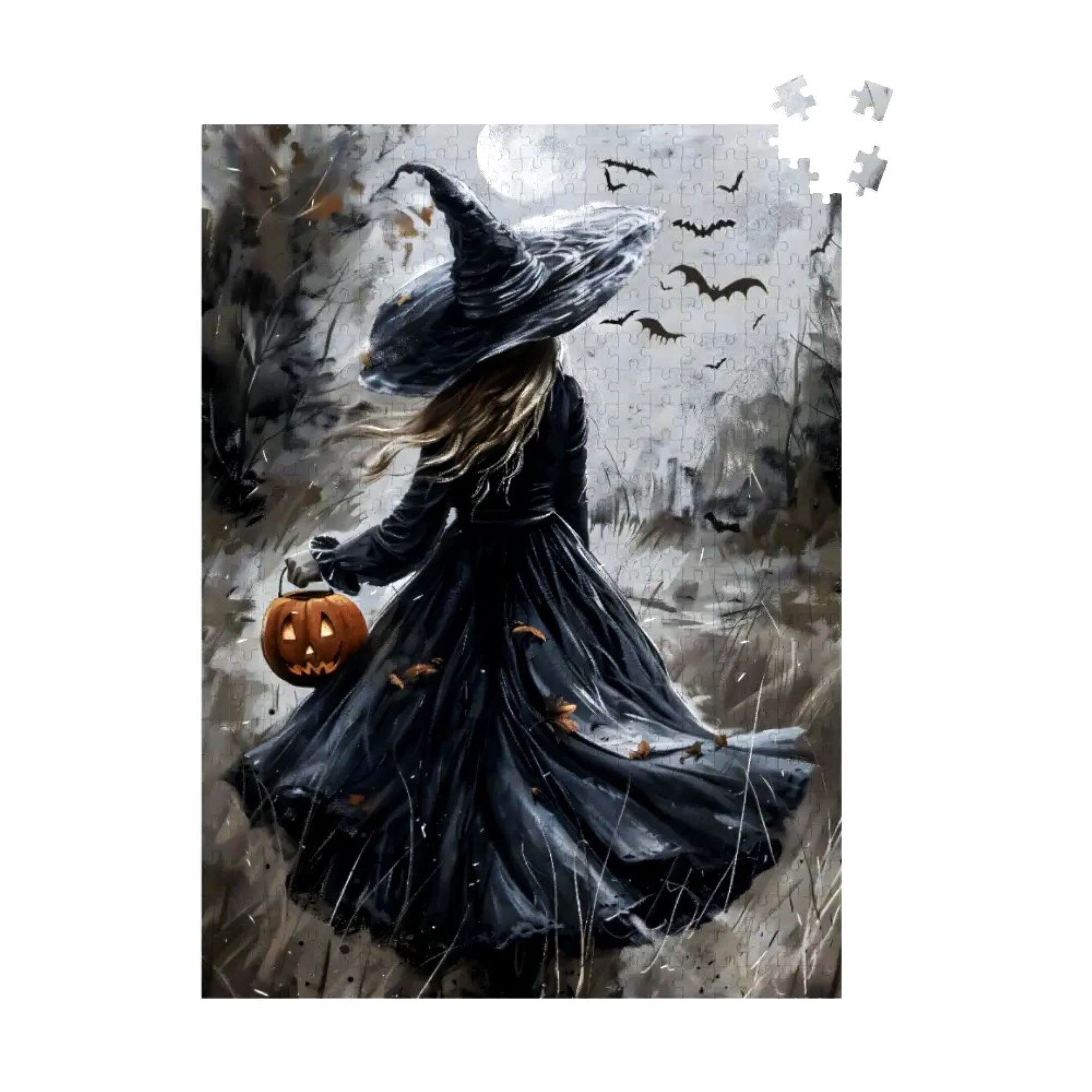 Witch's Walk Halloween Jigsaw Puzzle 500 or 1000 Piece