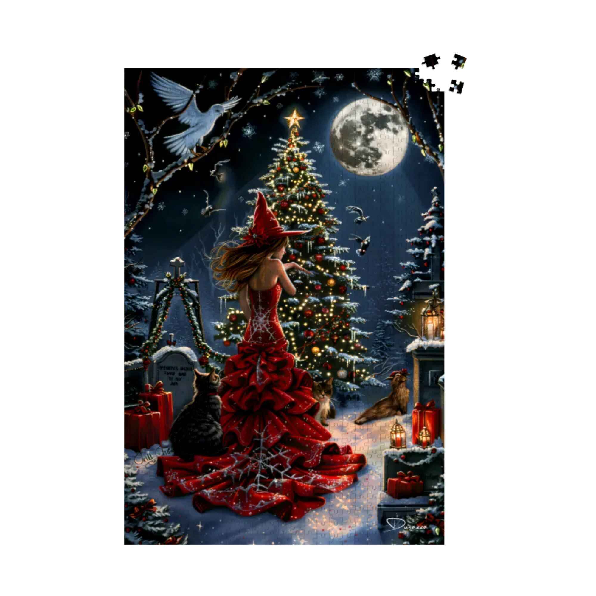 A Witchy Christmas Jigsaw Puzzle 500 or 1000 Piece