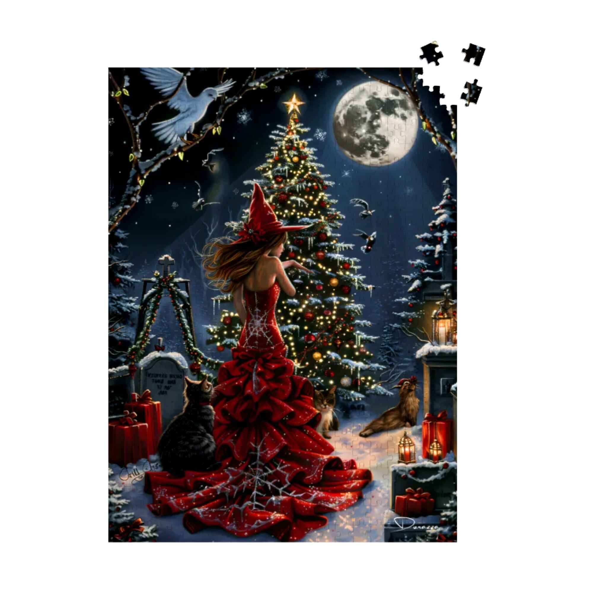 A Witchy Christmas Jigsaw Puzzle 500 or 1000 Piece