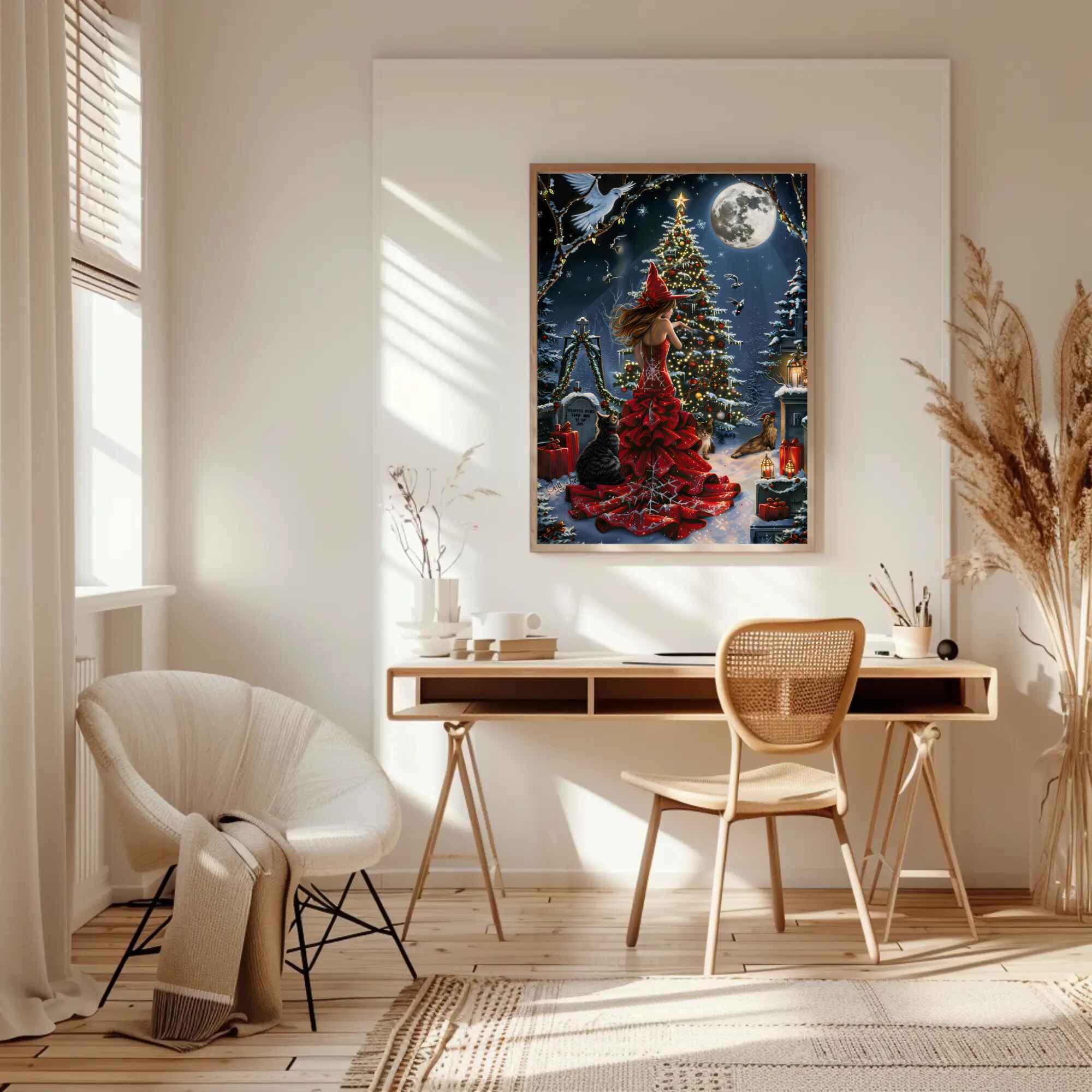 A Witchy Christmas Wall Art: Halloween Holiday Decor