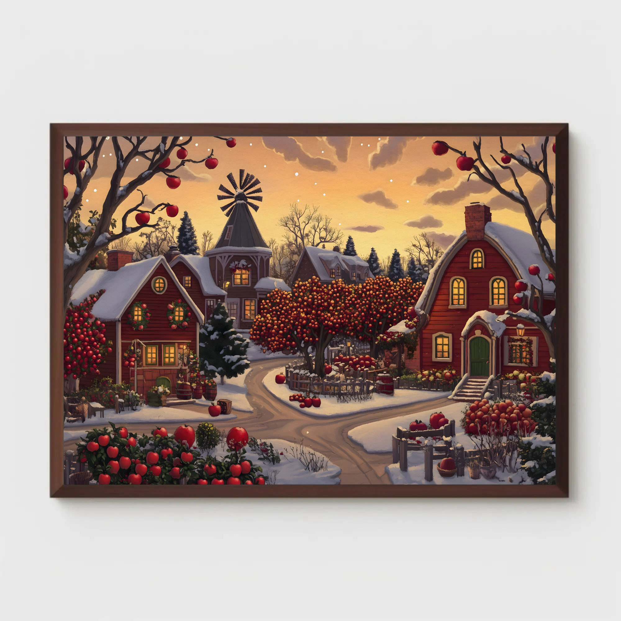 Appleton Ridge Wall Art: Red Winter Decor