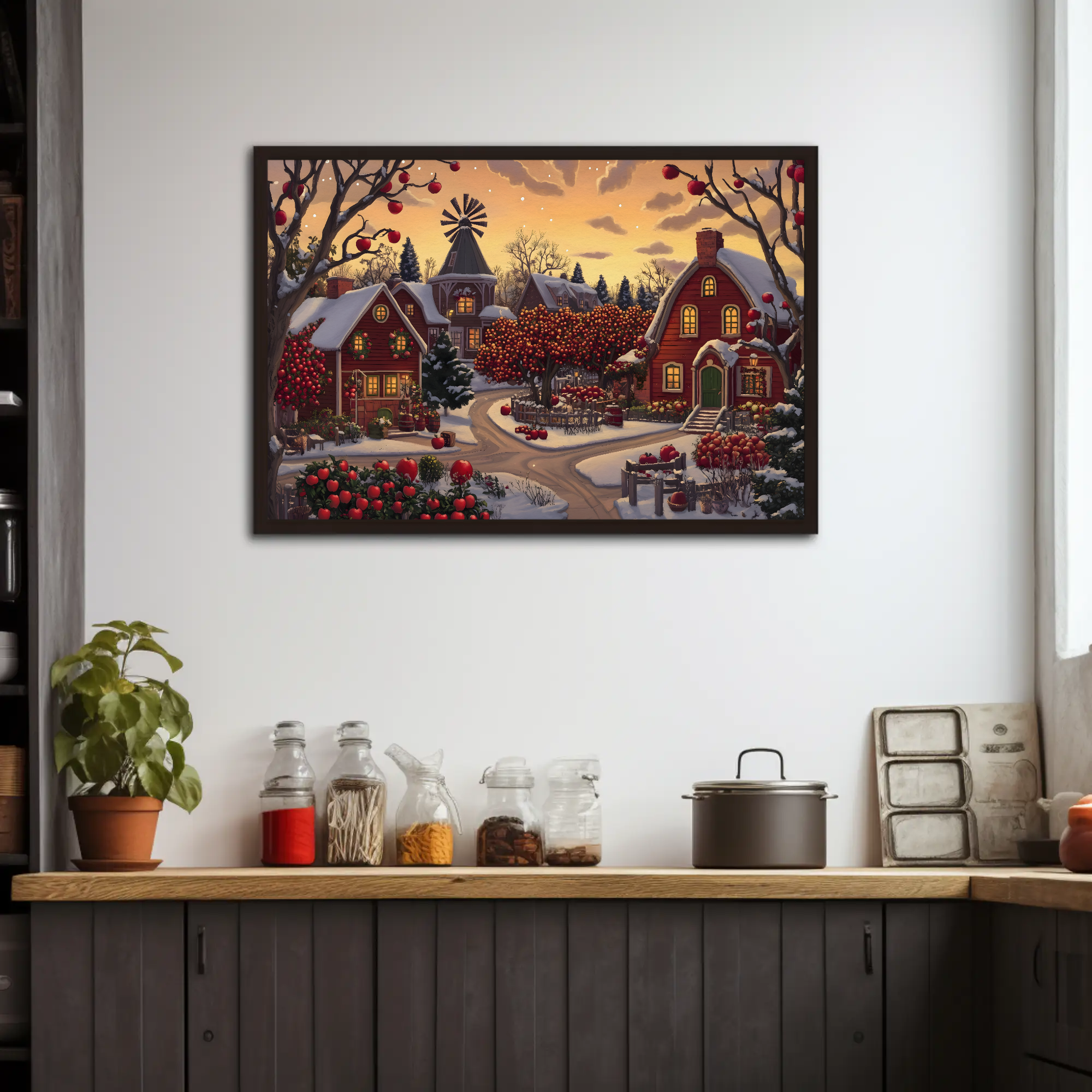 Appleton Ridge Wall Art: Red Winter Decor