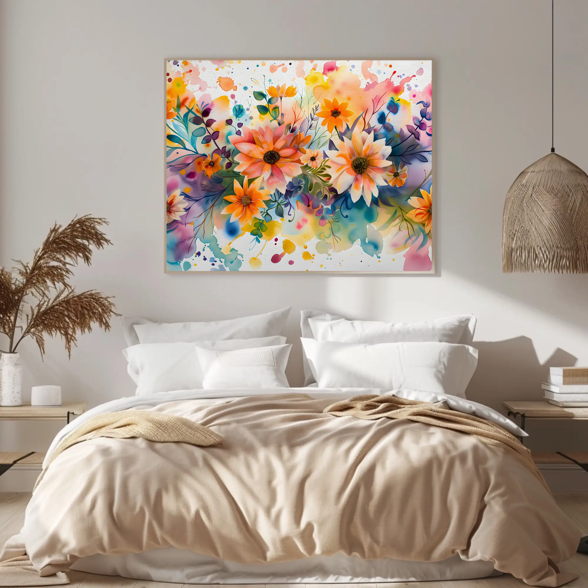 Blooming Florals Wall Art: Watercolor Painting