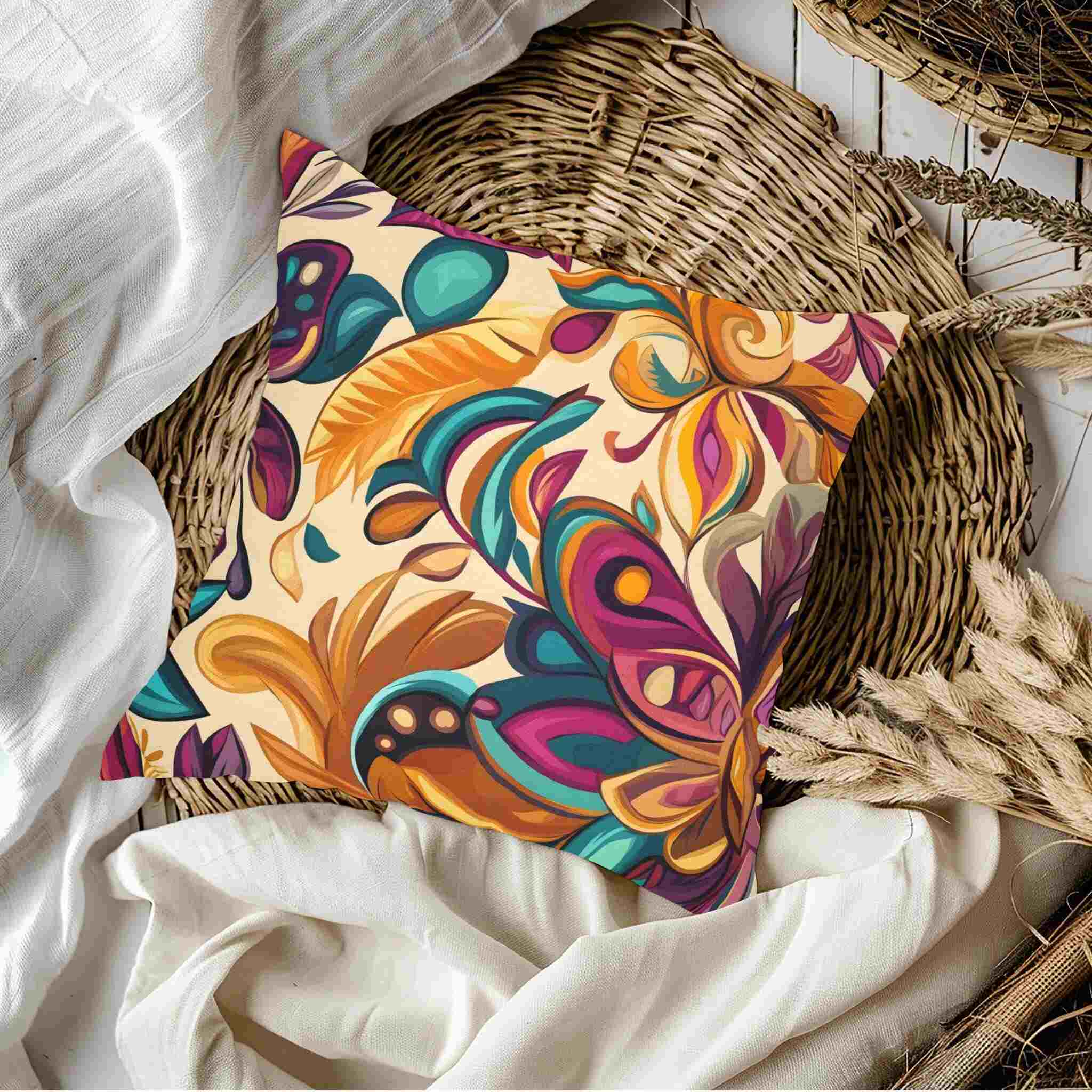 Maximalist Throw Pillow – Bohemian Homes | Boho Botanica