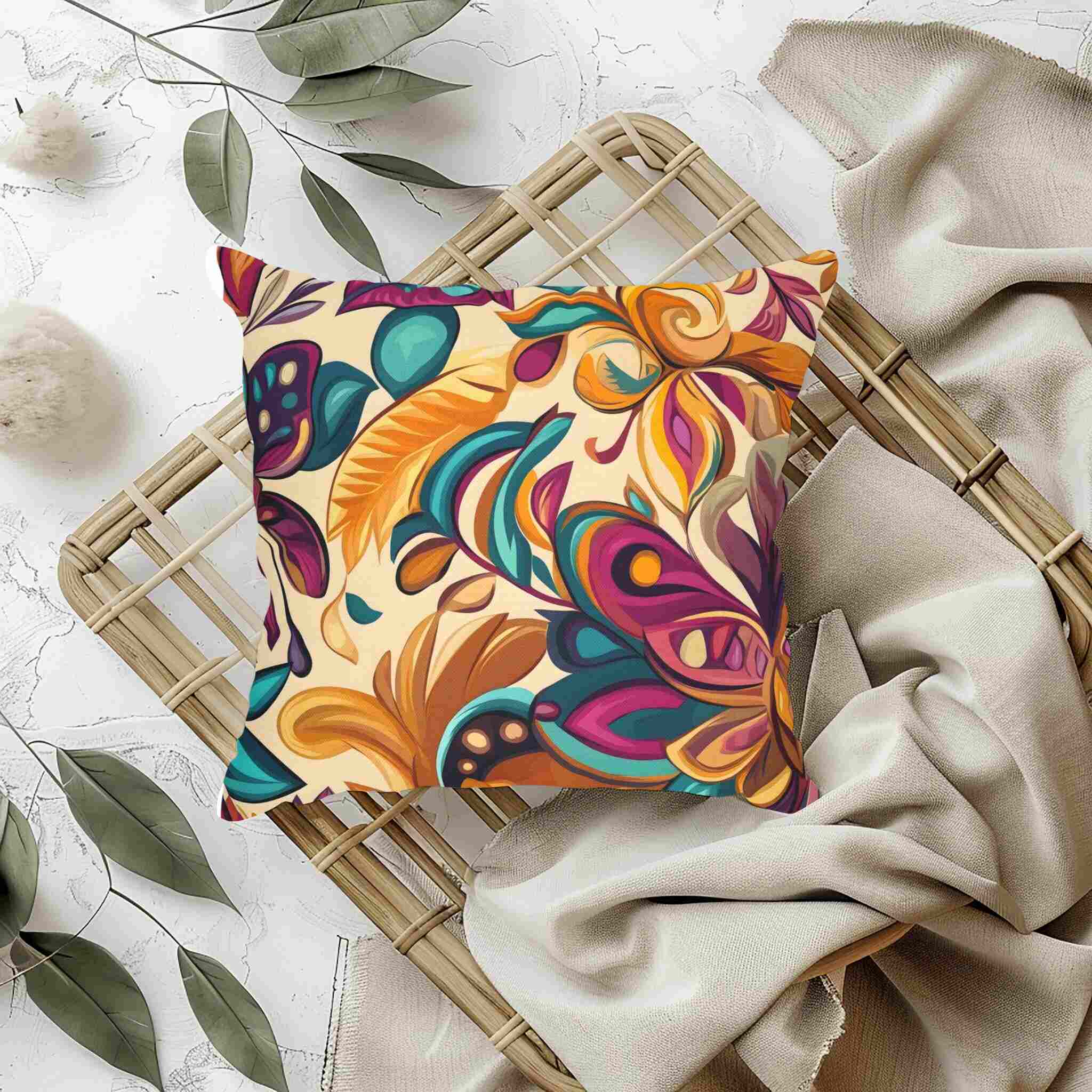 Maximalist Throw Pillow – Bohemian Homes | Boho Botanica