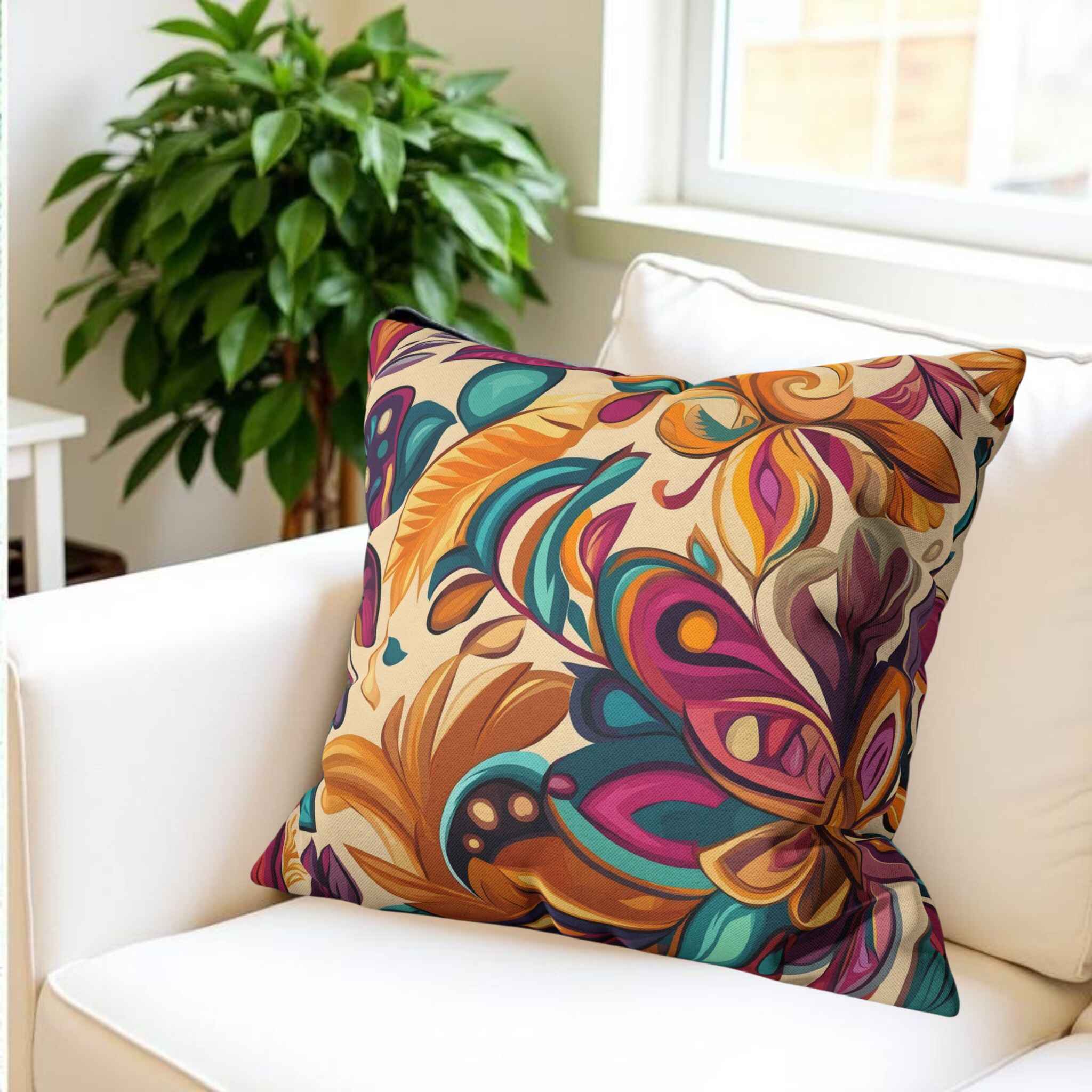 Maximalist Throw Pillow – Bohemian Homes | Boho Botanica