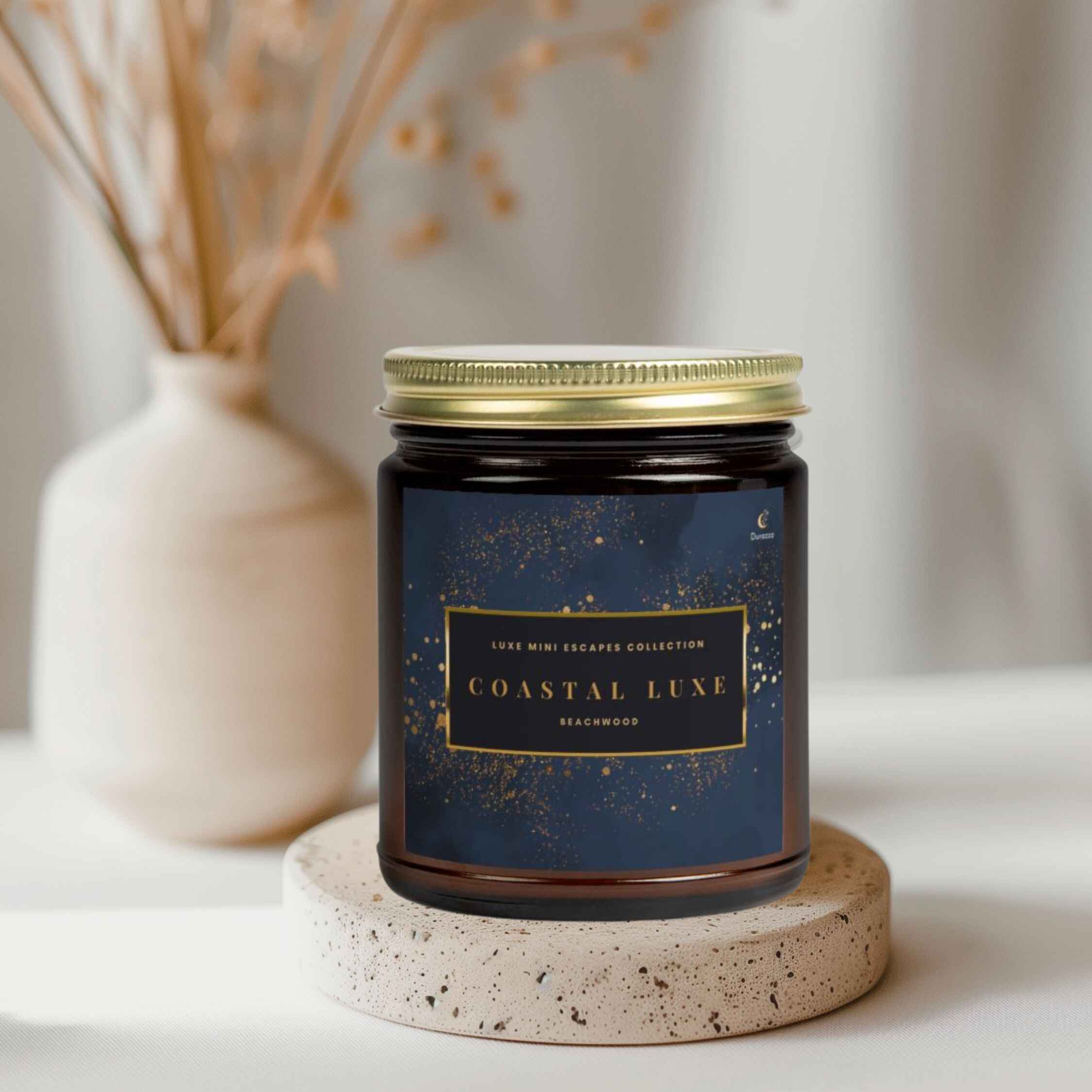 Coastal Luxe Beachwood Scented Candle - 9 oz Coconut Apricot Wax