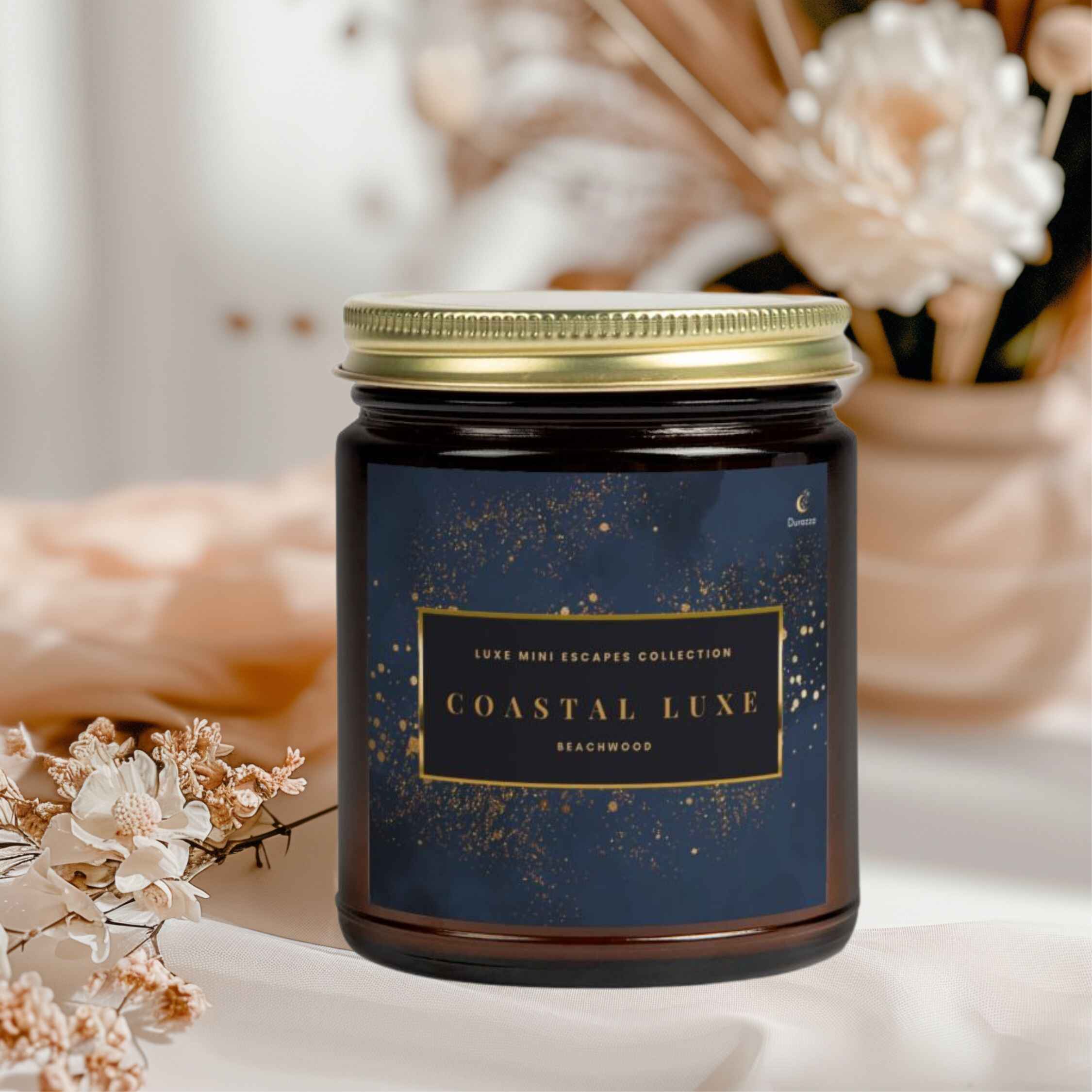 Coastal Luxe Beachwood Scented Candle - 9 oz Coconut Apricot Wax