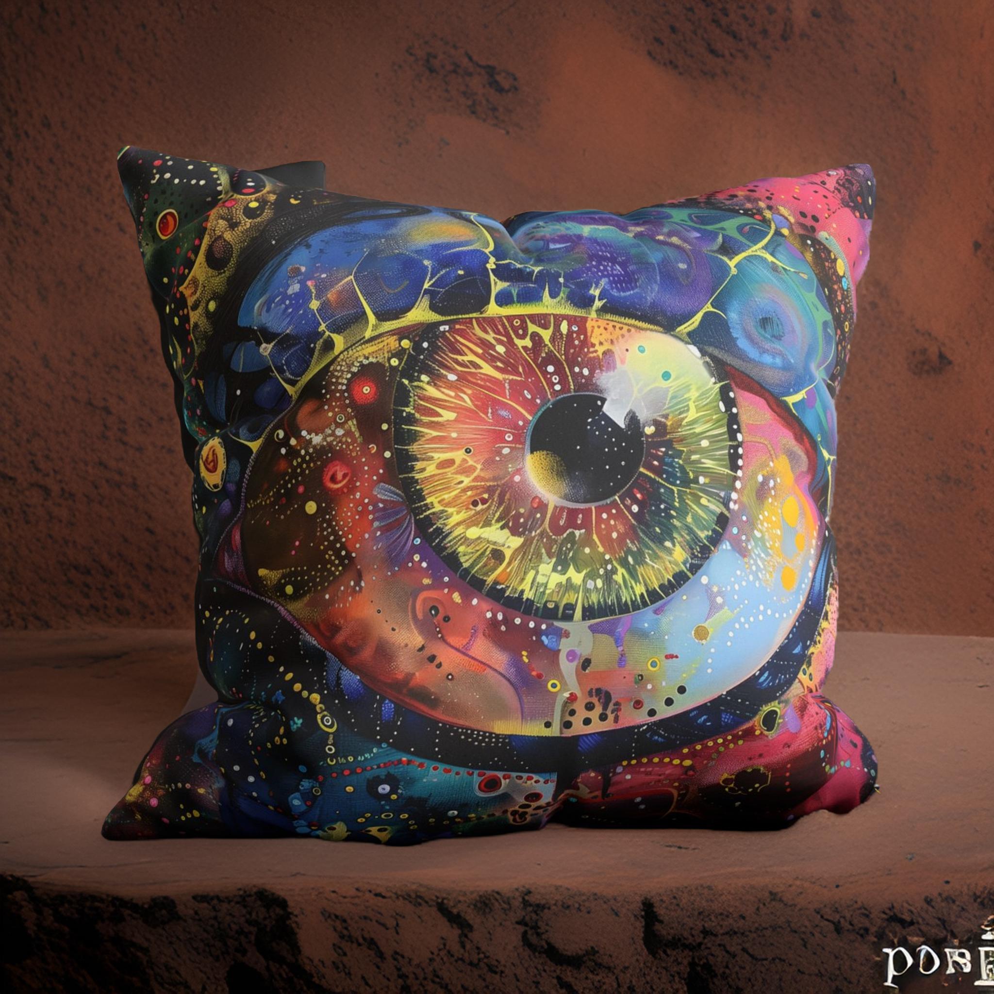 Cosmic Gaze Throw Pillow: Whimsical Decor