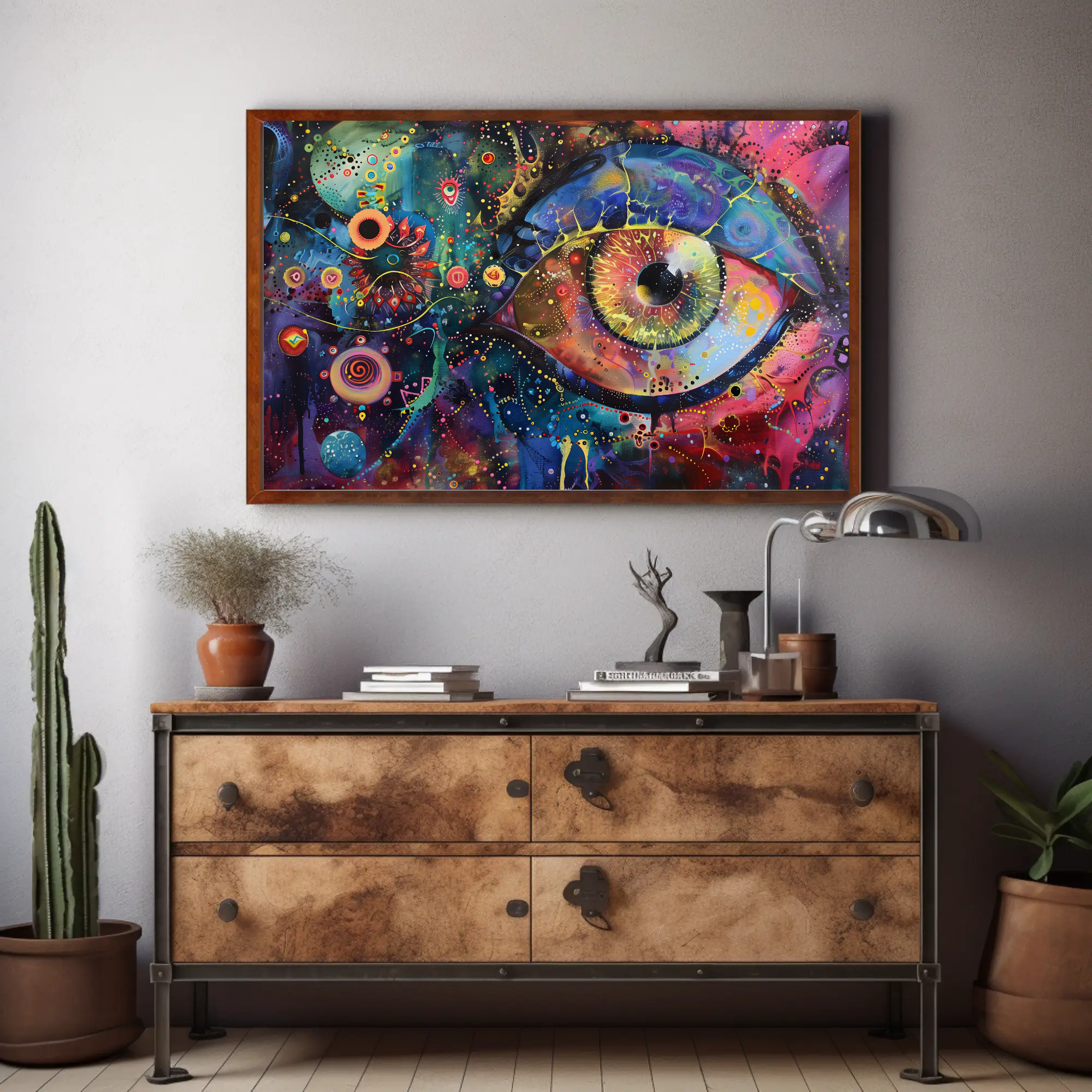 Cosmic Gaze Eye Wall Art, Celestial Home Decor