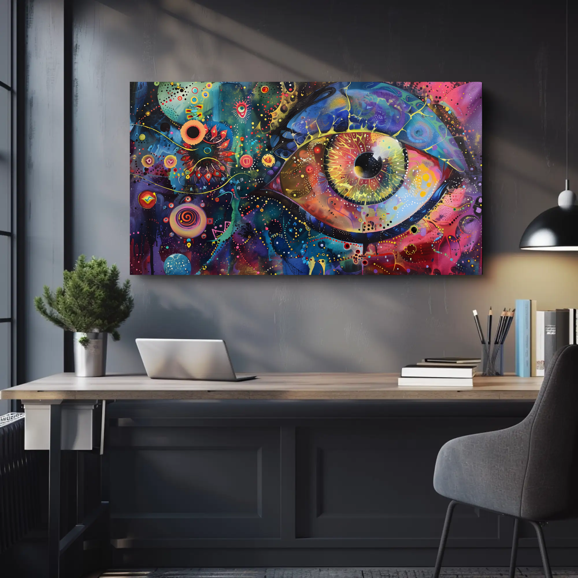 Cosmic Gaze Eye Wall Art, Celestial Home Decor