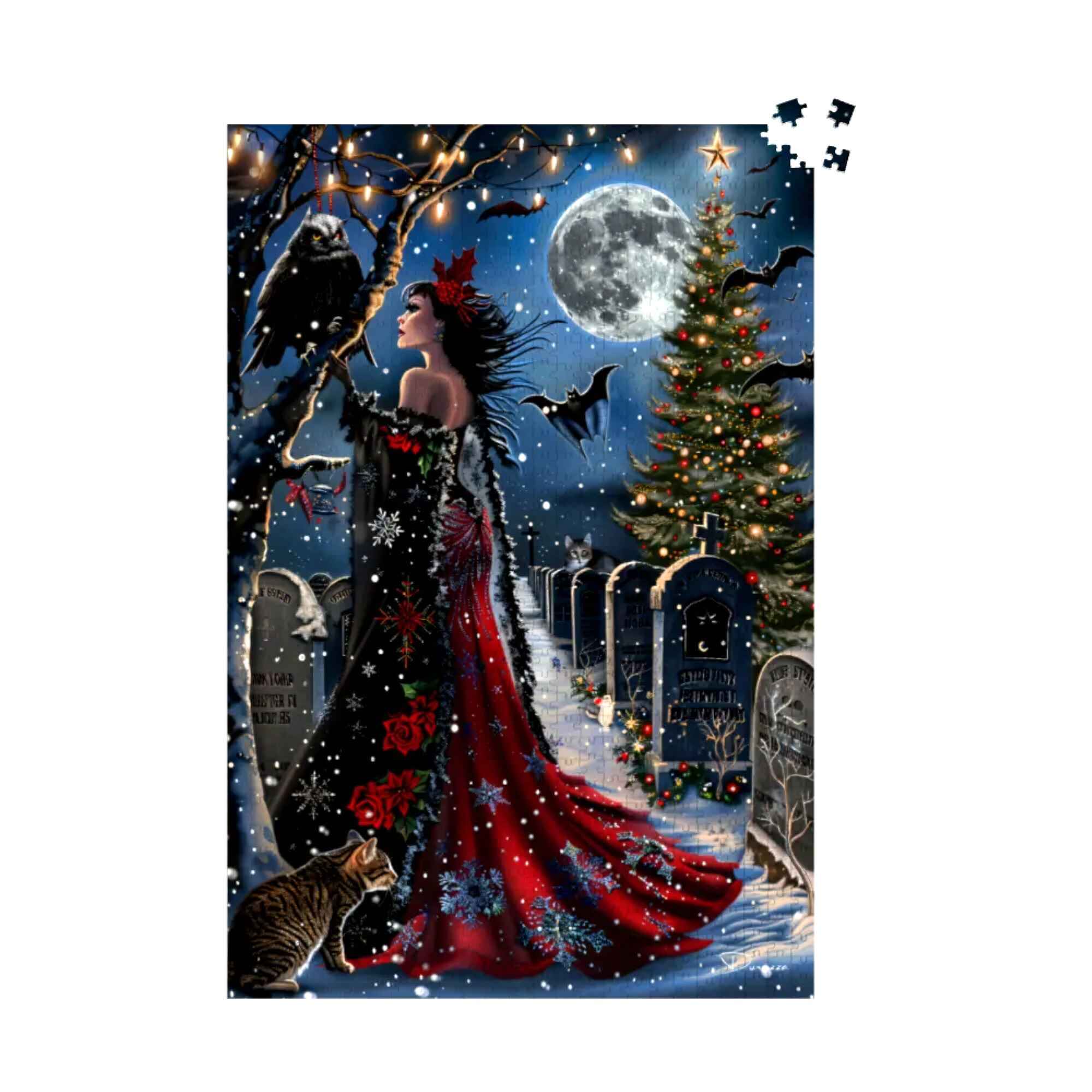 Darkly Festive Christmas Jigsaw Puzzle 500 or 1000 Piece