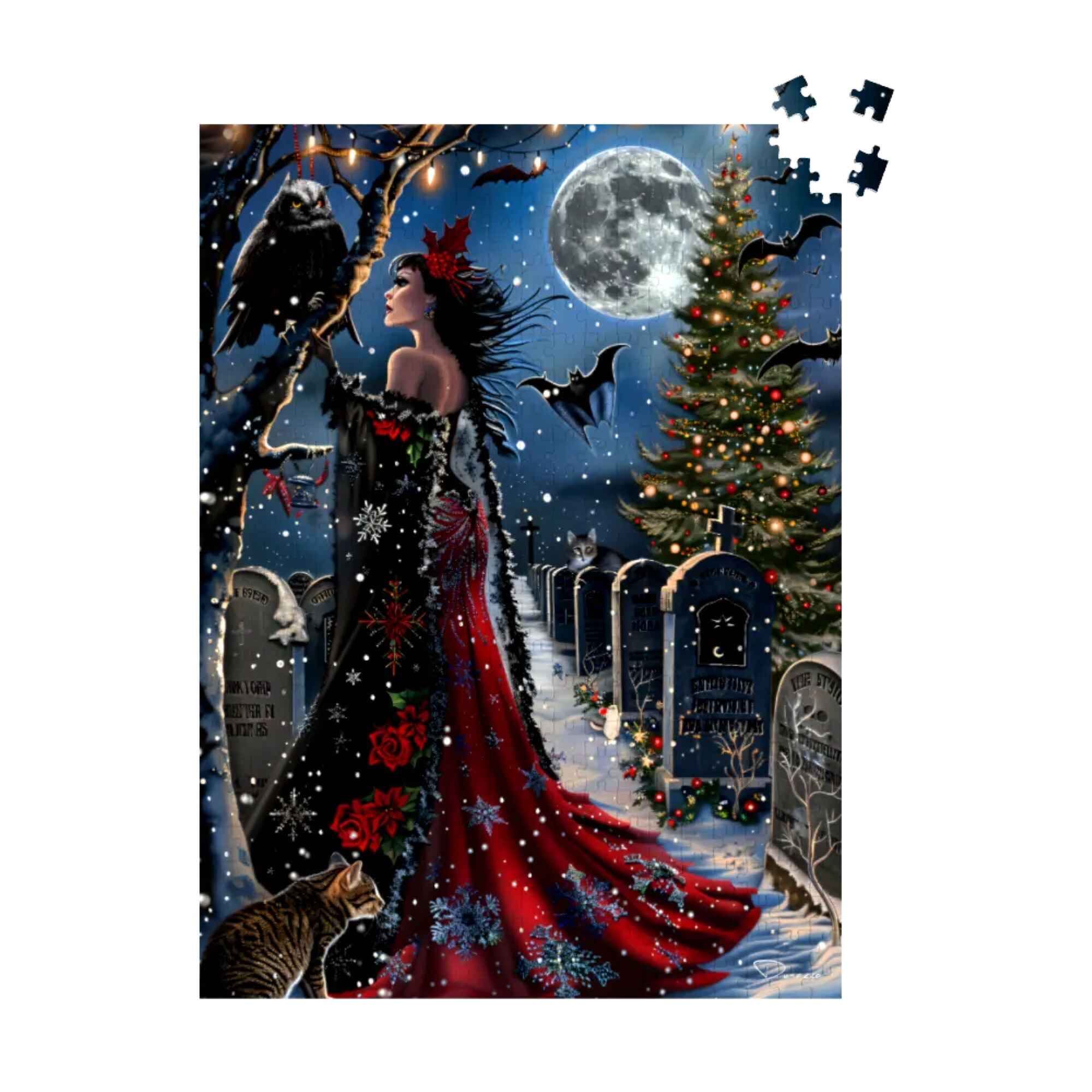 Darkly Festive Christmas Jigsaw Puzzle 500 or 1000 Piece