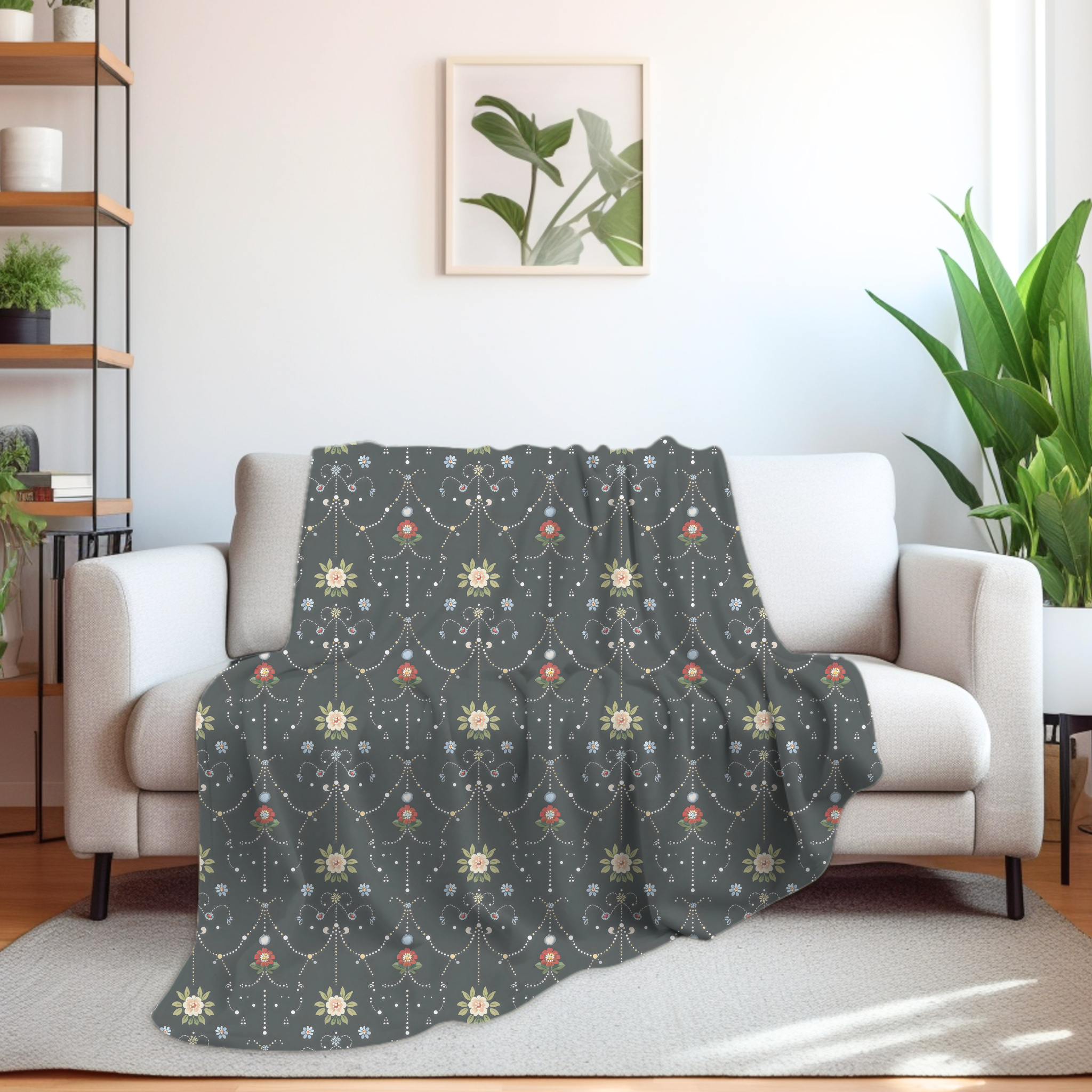 Daytime Serenade Throw Blanket: Whimsical Romance