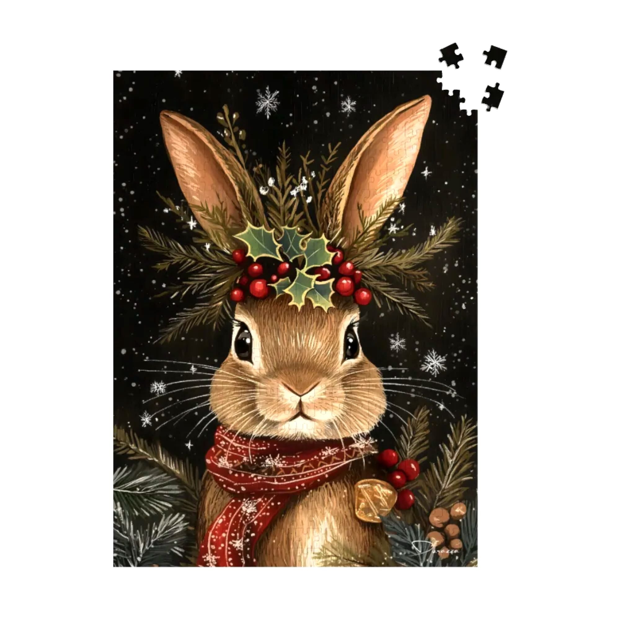 Frosted Bunny's Winter Tale Jigsaw Puzzle 500 or 1000 Piece