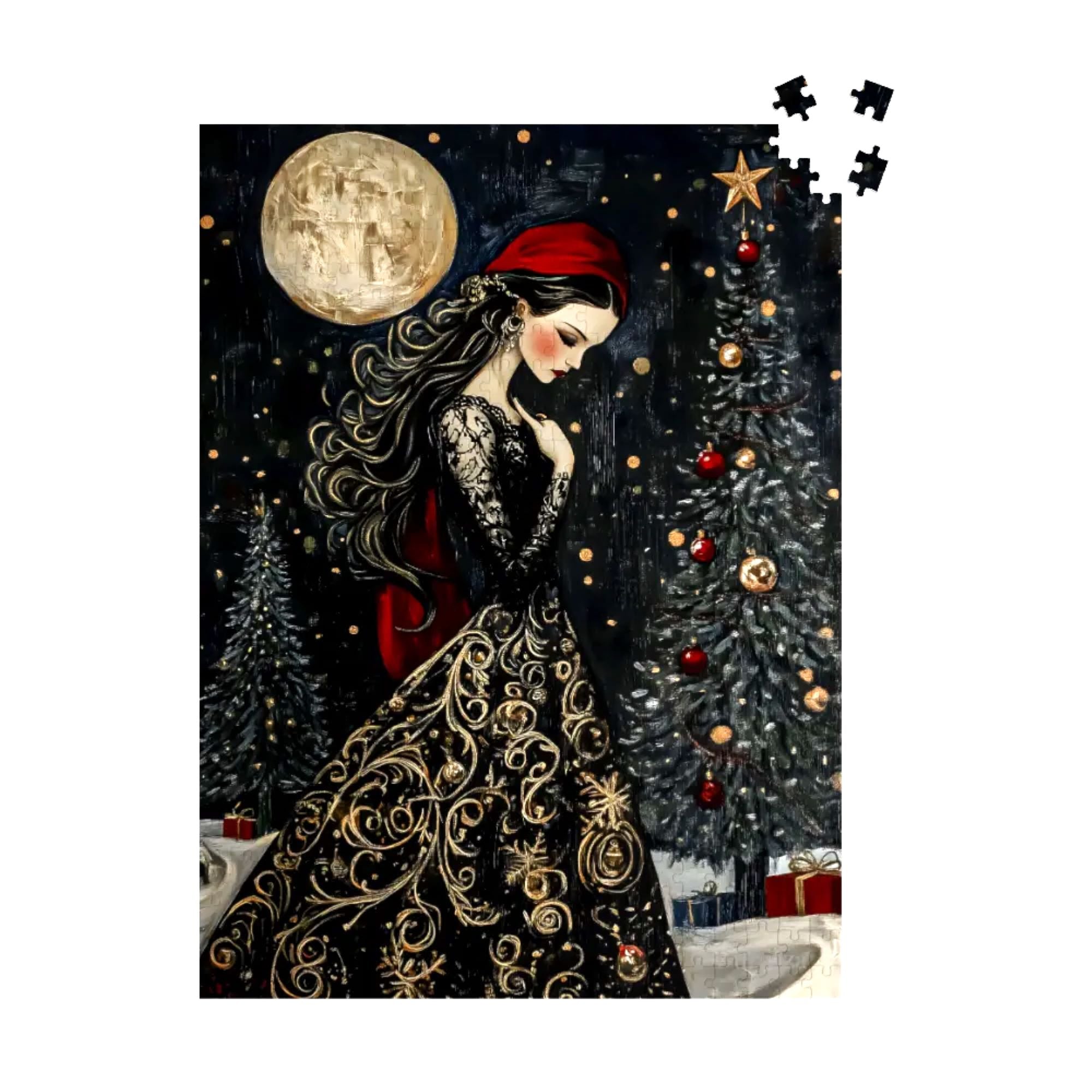 Holiday Maiden Christmas Jigsaw Puzzle 500 or 1000 Piece