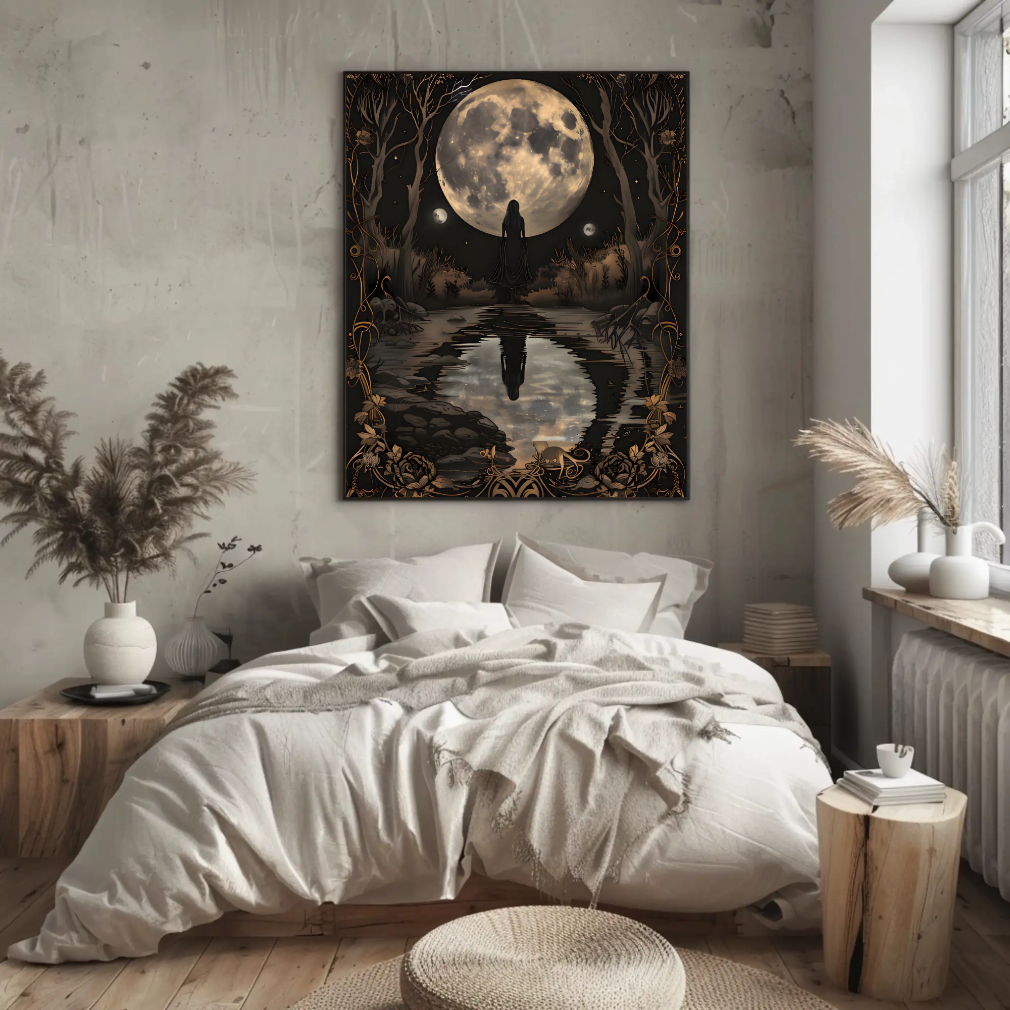 Moonlight Magic Gothic Wall Art: Fantasy Decor