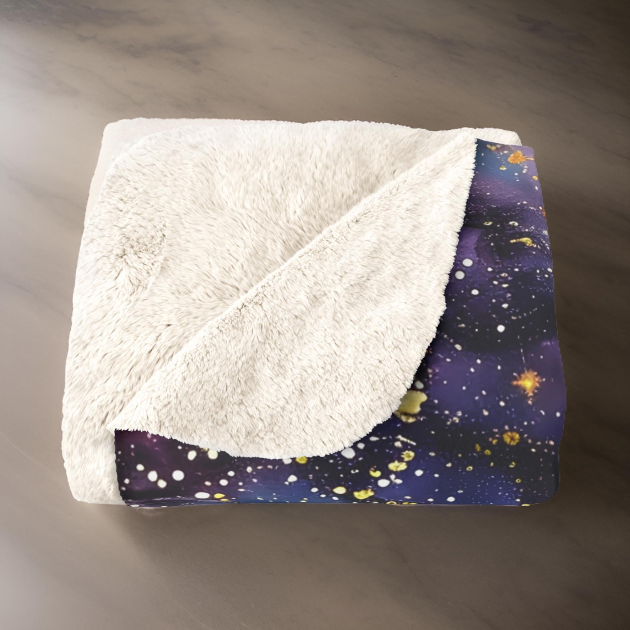 Mystical Moonbeam Throw Blanket: Cosmic Celestial Decor