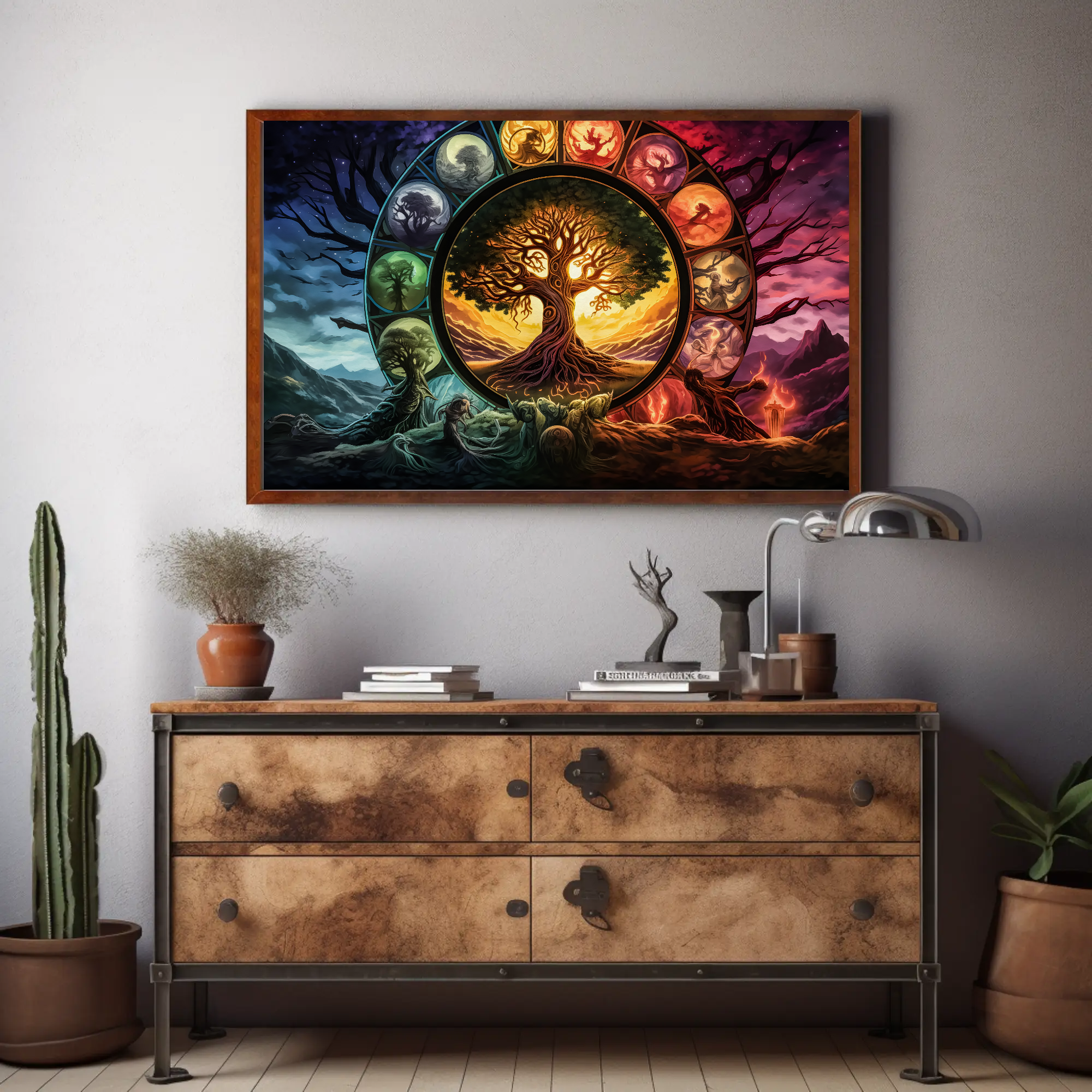 Norse Yggdrasil Wall Art: Tree of Life Artwork