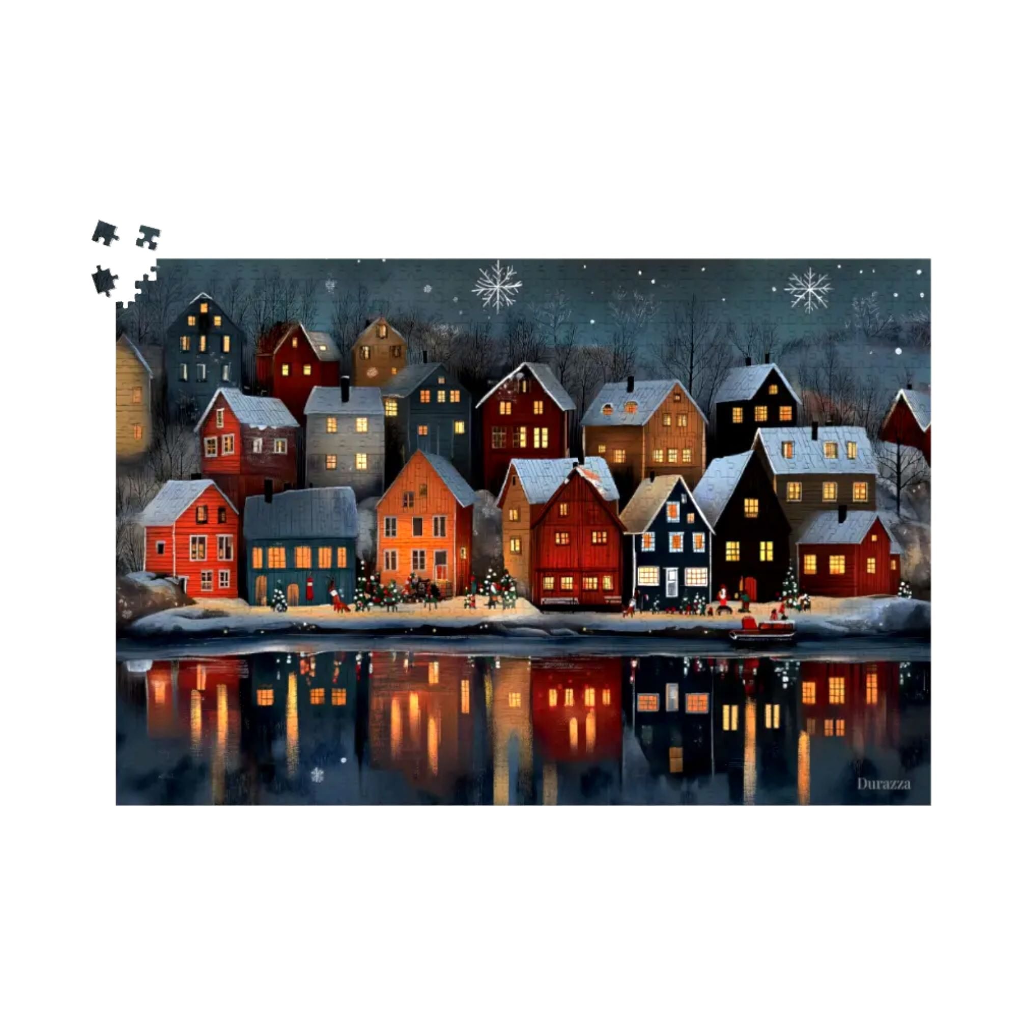 Norwegian Holiday Night Jigsaw Puzzle 500 or 1000 Piece