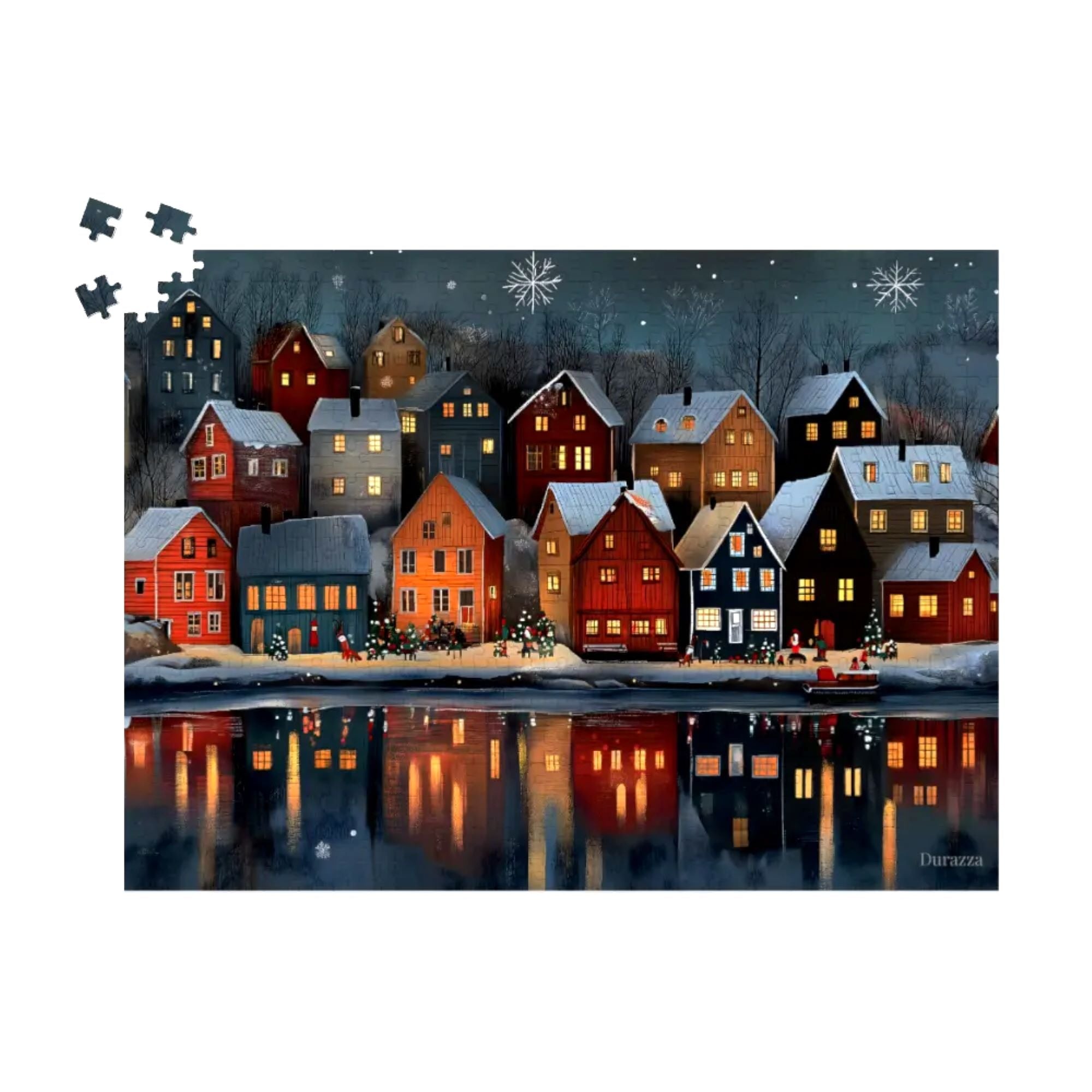 Norwegian Holiday Night Jigsaw Puzzle 500 or 1000 Piece