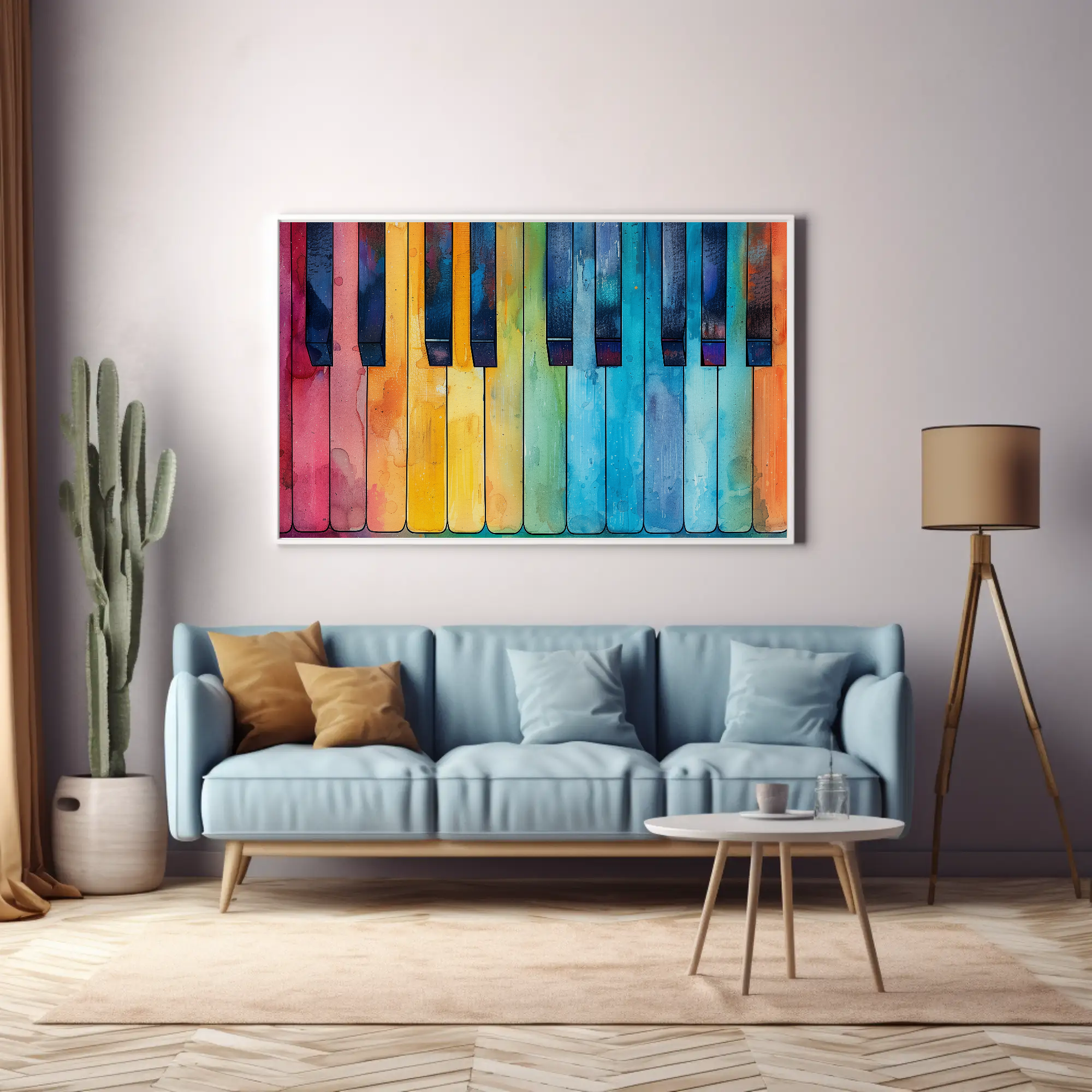 Piano Splash Wall Art: Watercolor Musical