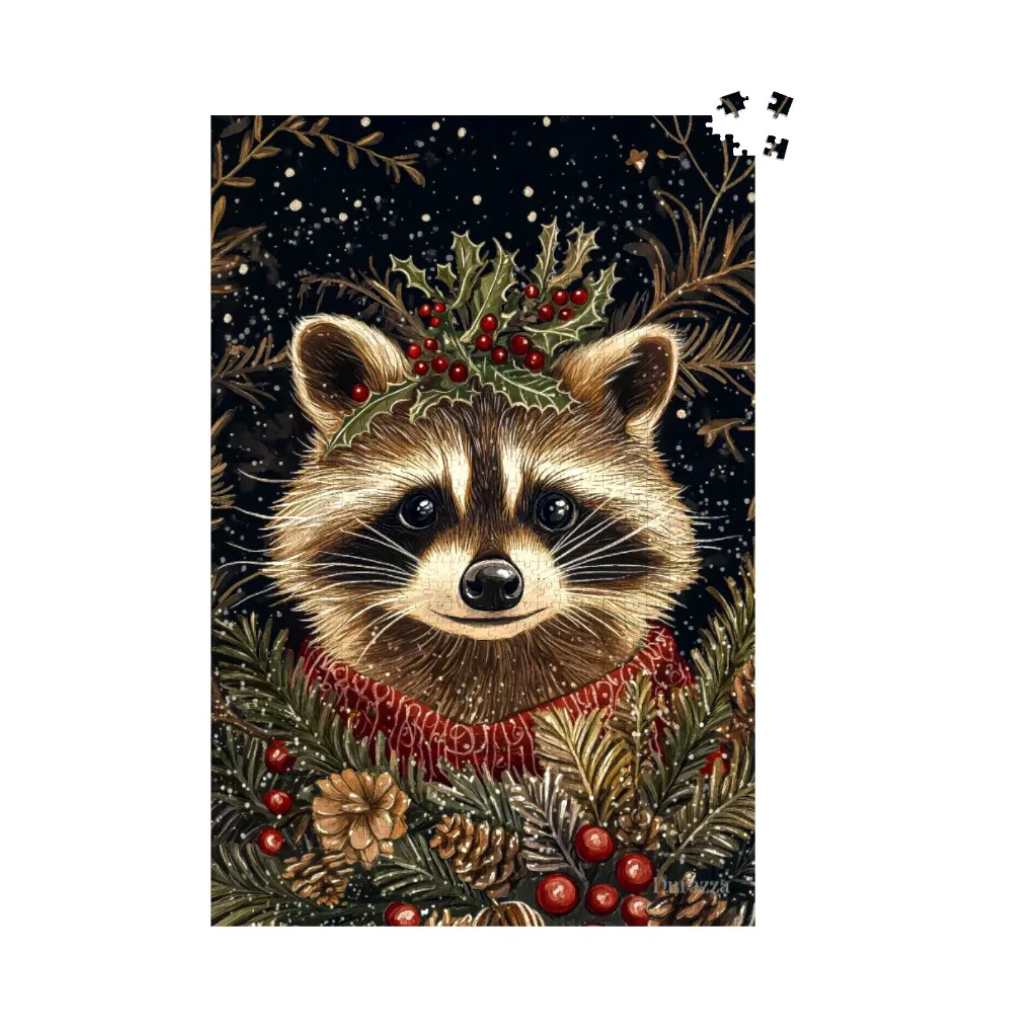 Raccoons Winter Tale Jigsaw Puzzle 500 or 1000 Piece