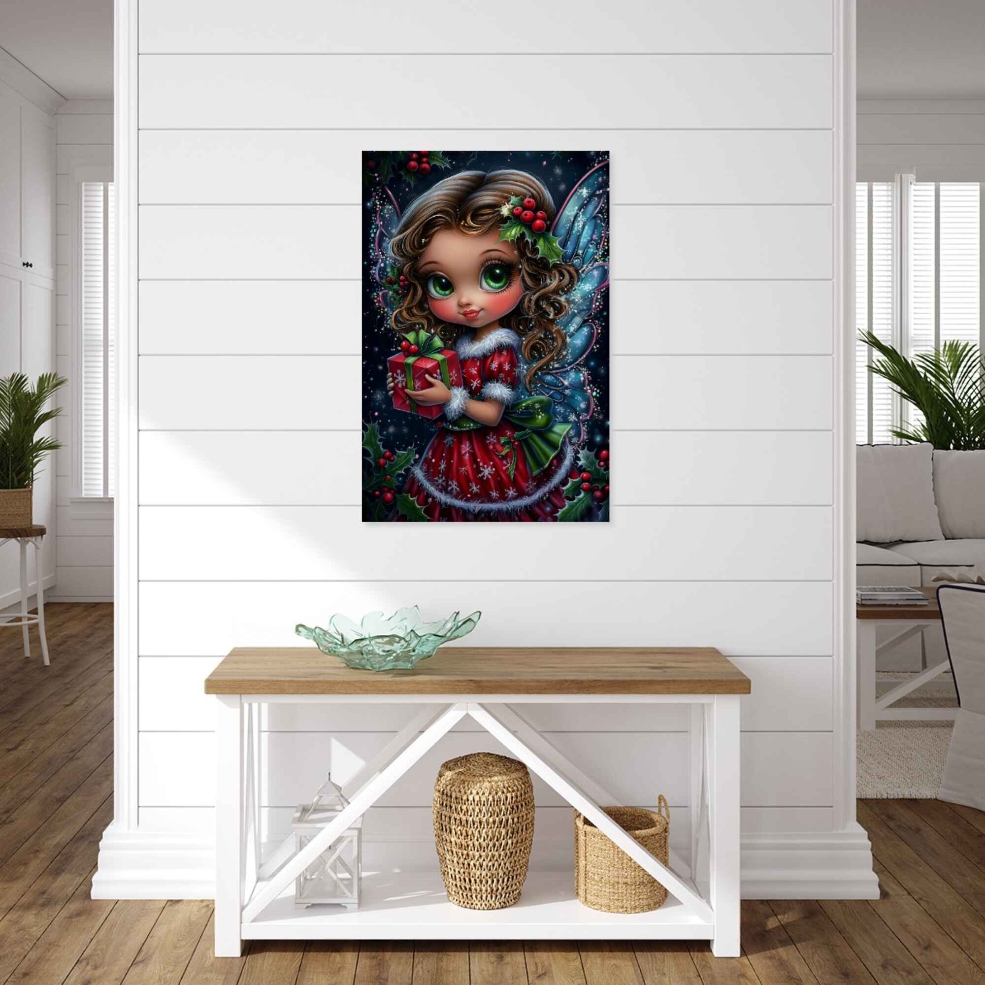 Snowflake Fairy Christmas Wall Art: Holiday Decor