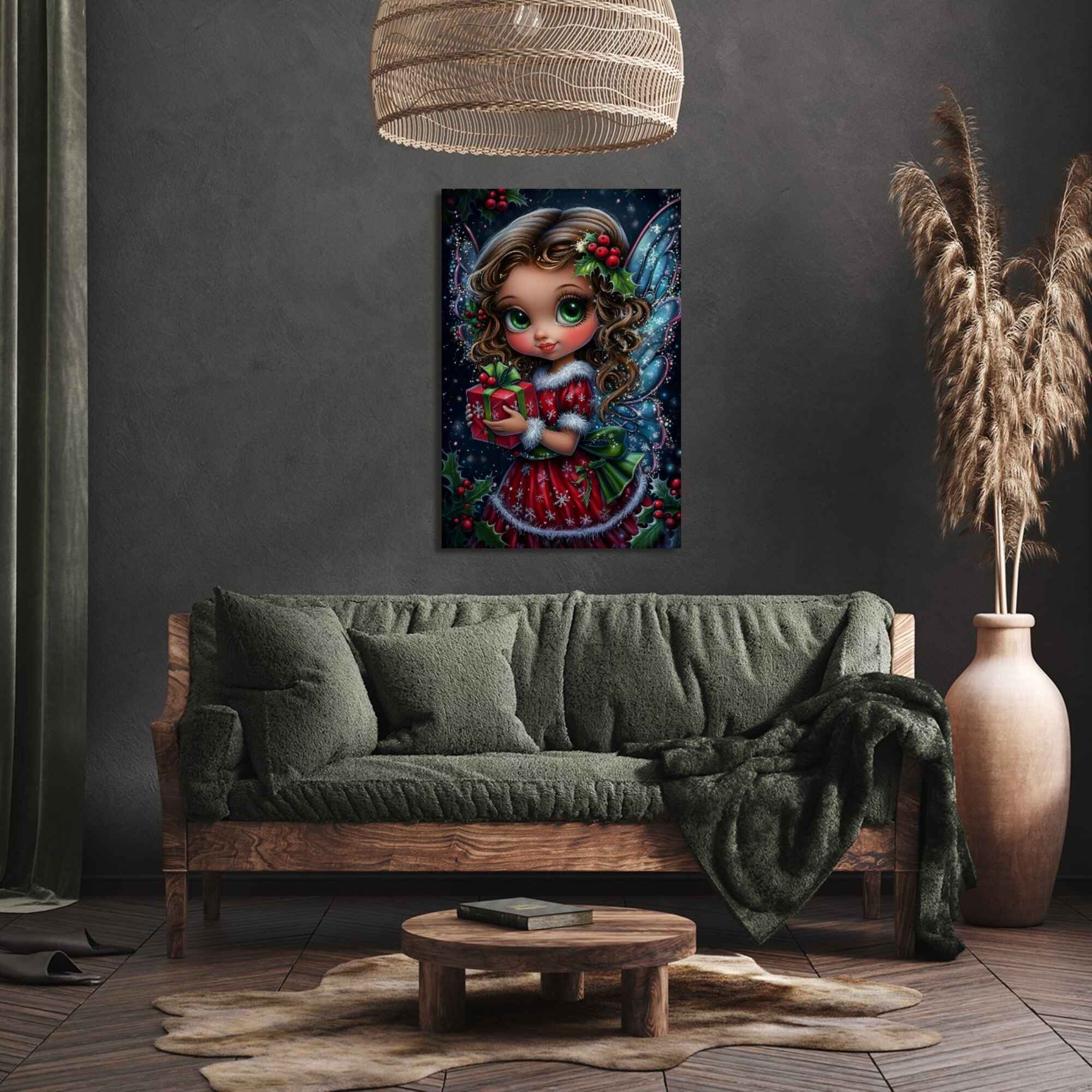 Snowflake Fairy Christmas Wall Art: Holiday Decor