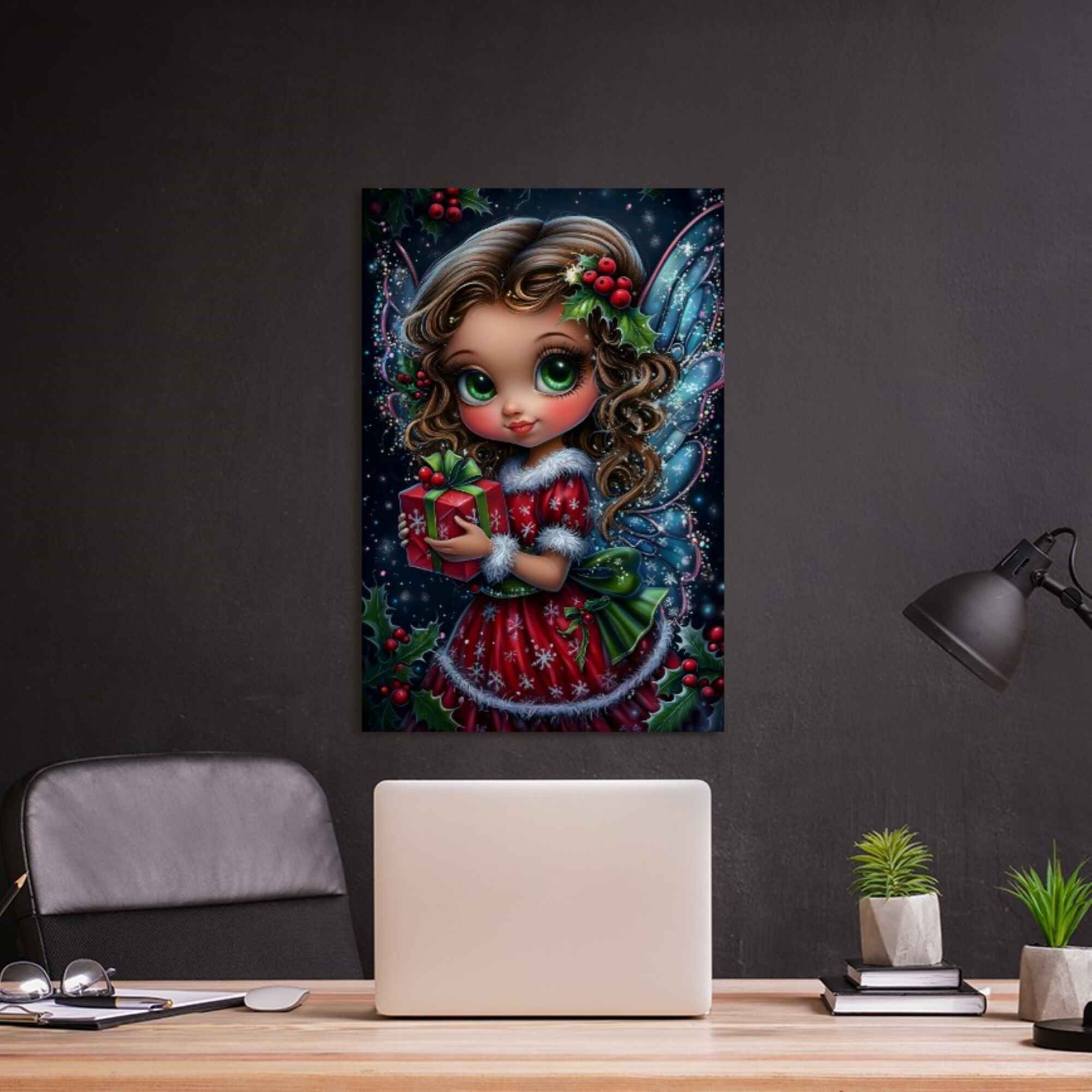 Snowflake Fairy Christmas Wall Art: Holiday Decor