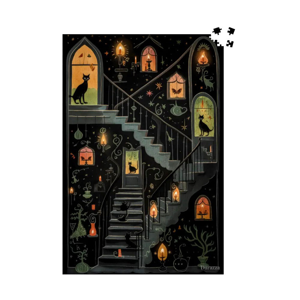 Staircase of Cats Jigsaw Puzzle 500 or 1000 Piece