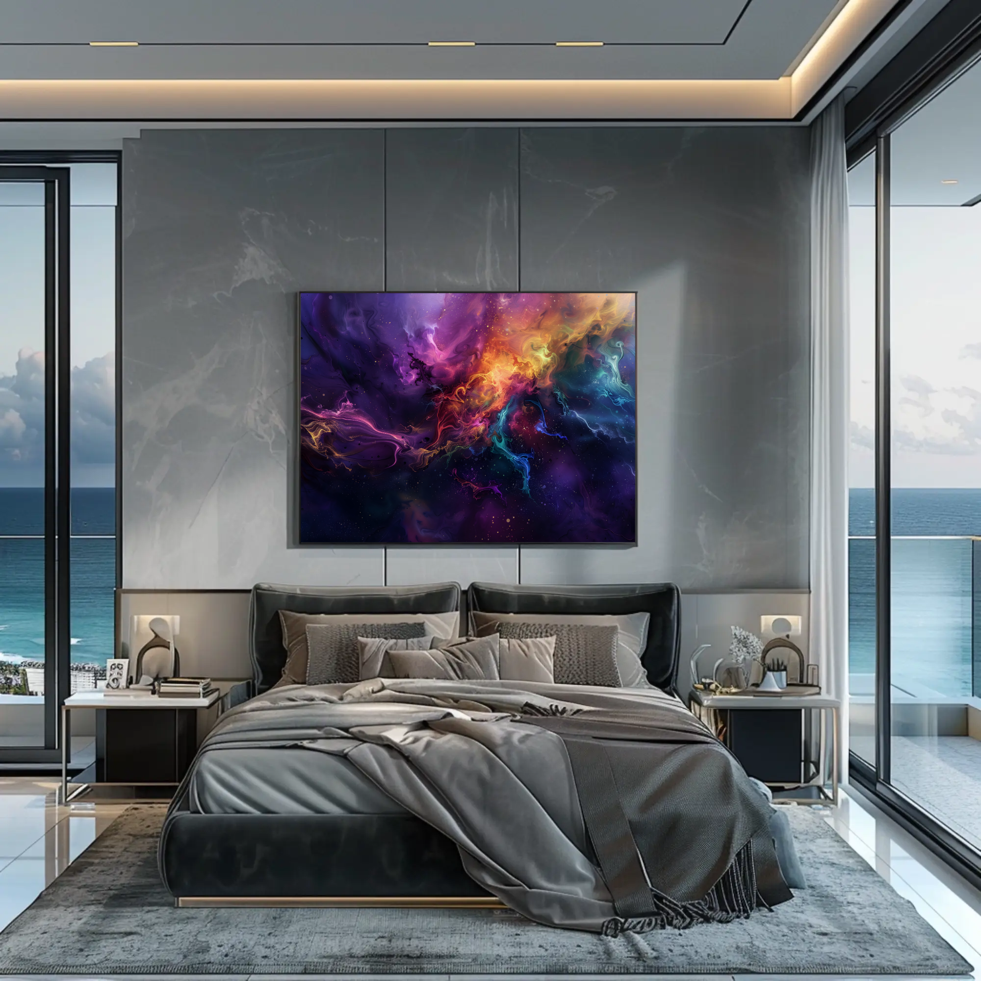 Swirling Galaxy Wall Art, Celestial Home Decor