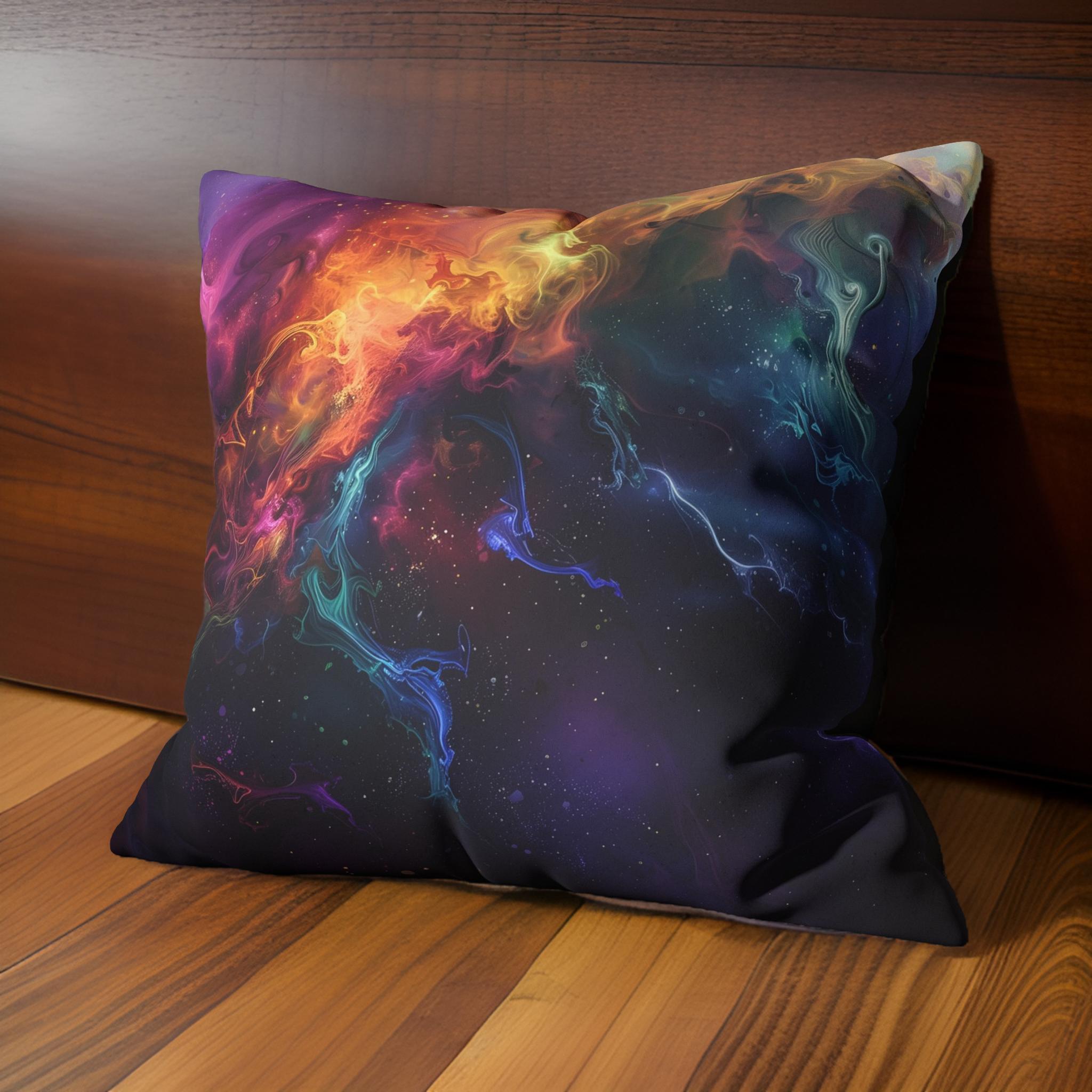 Swirling Galaxy Throw Pillow: Whimsical Decor