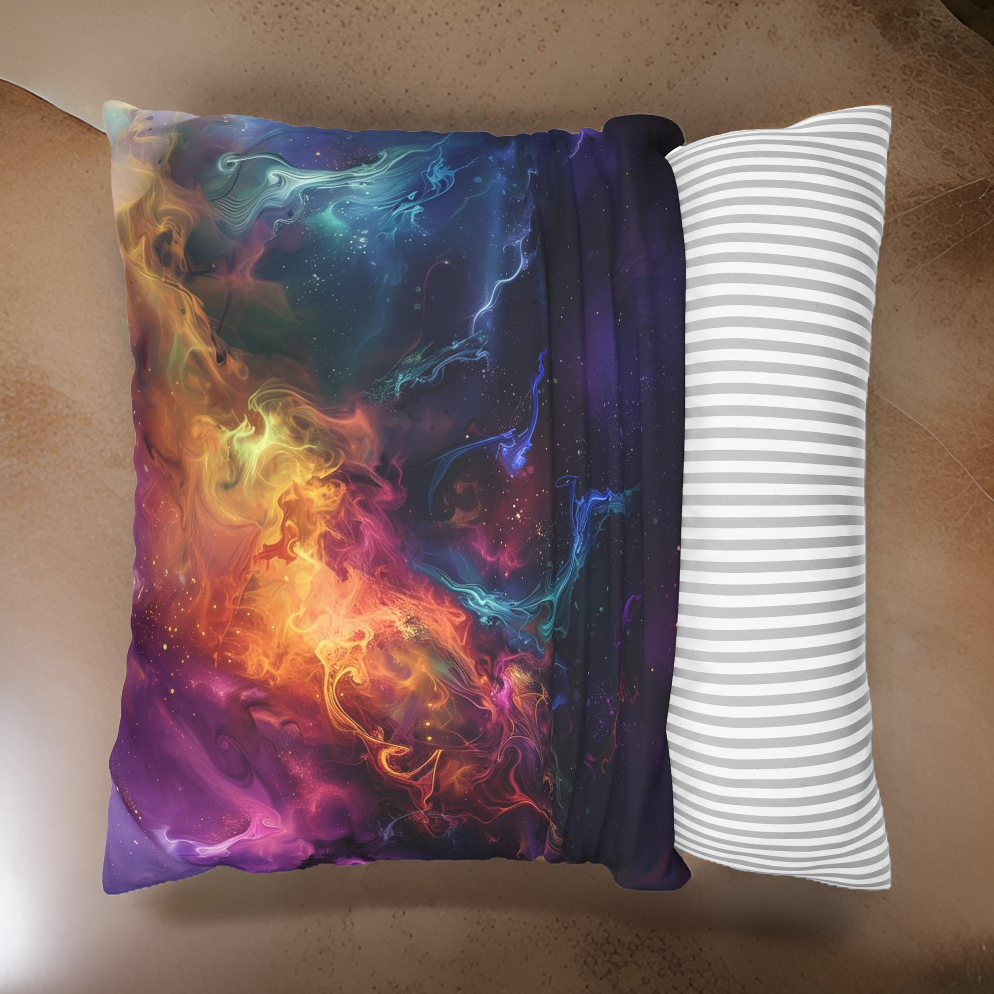 Swirling Galaxy Throw Pillow: Whimsical Decor