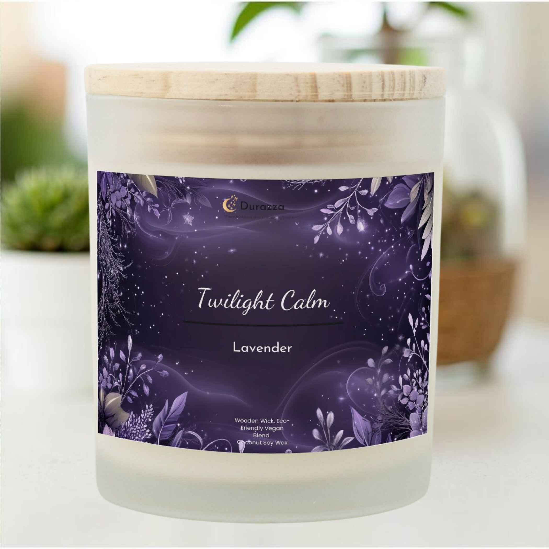 Twilight Calm Lavender Scented Candle: Wooden Wick 11 oz