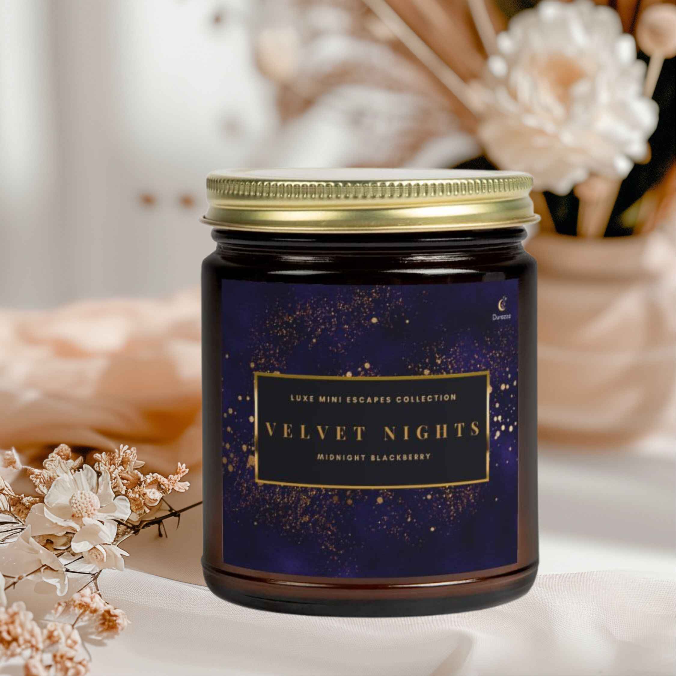 Blackberry Scented Candle – 9 oz Coconut Wax | Velvet Nights