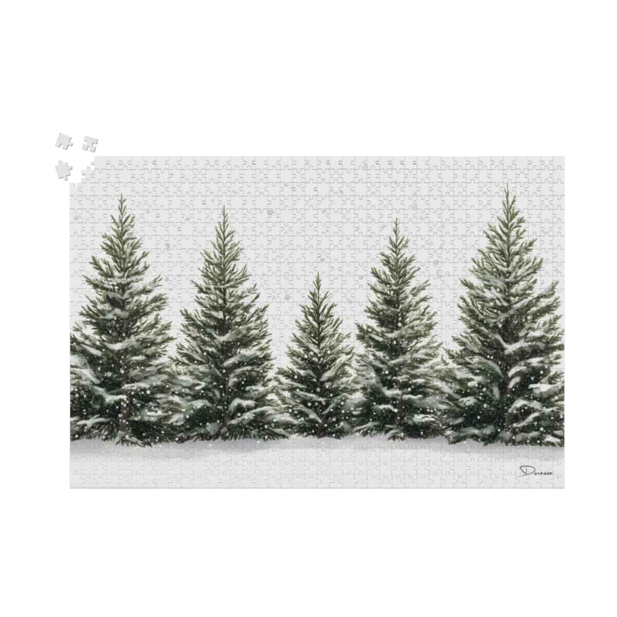 Whispering Pines Winter Jigsaw Puzzle 500 or 1000 Piece