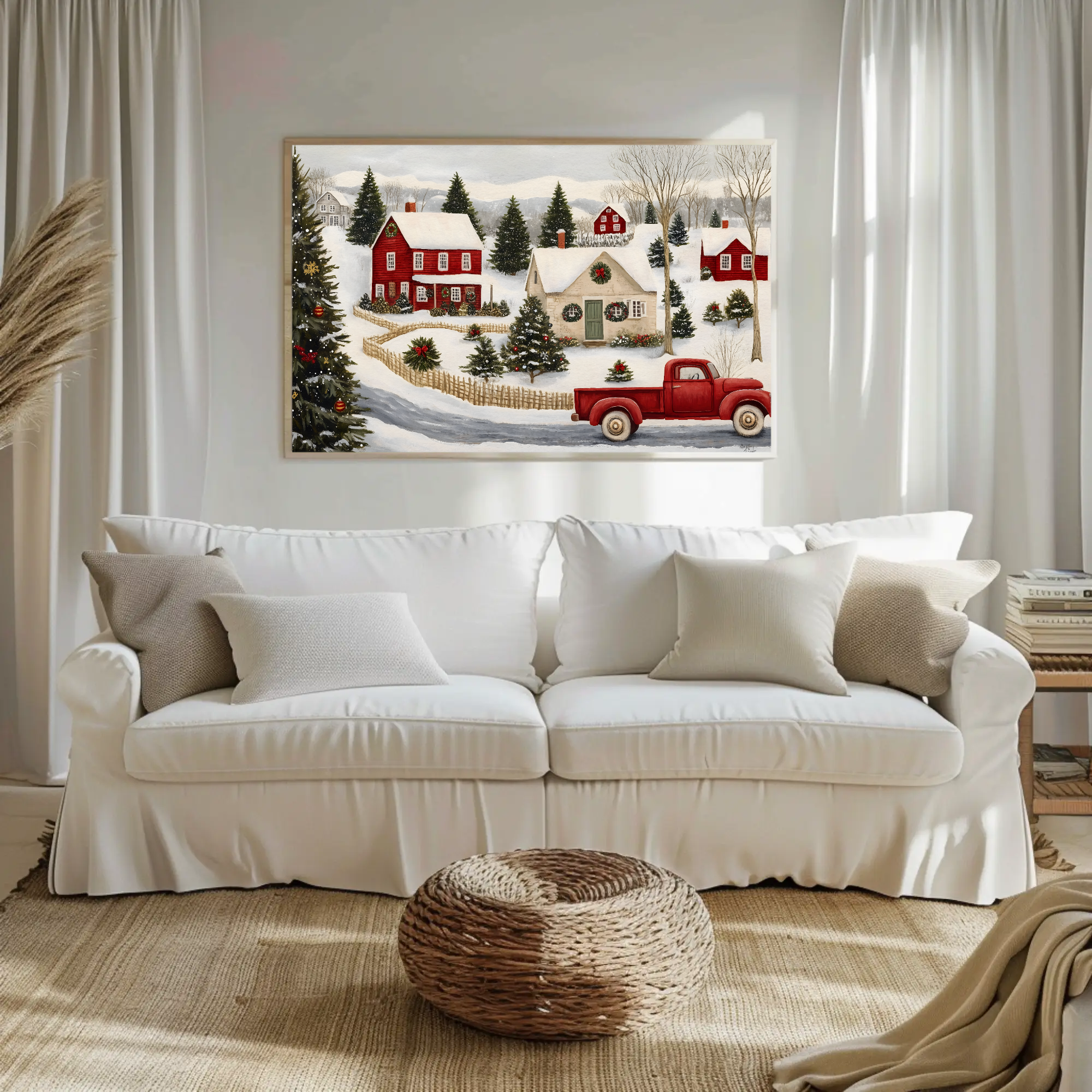 Winter Town Magic Wall Art: Holiday Home Decor