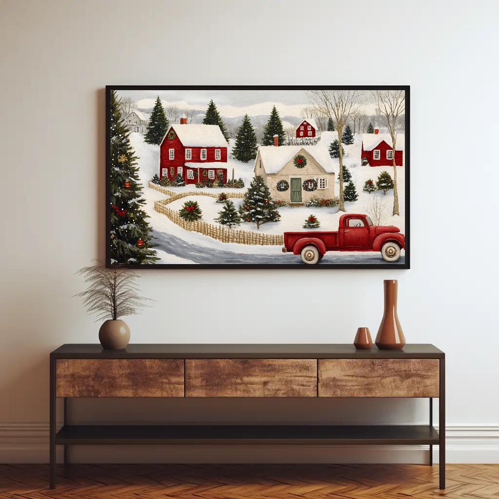 Winter Town Magic Wall Art: Holiday Home Decor