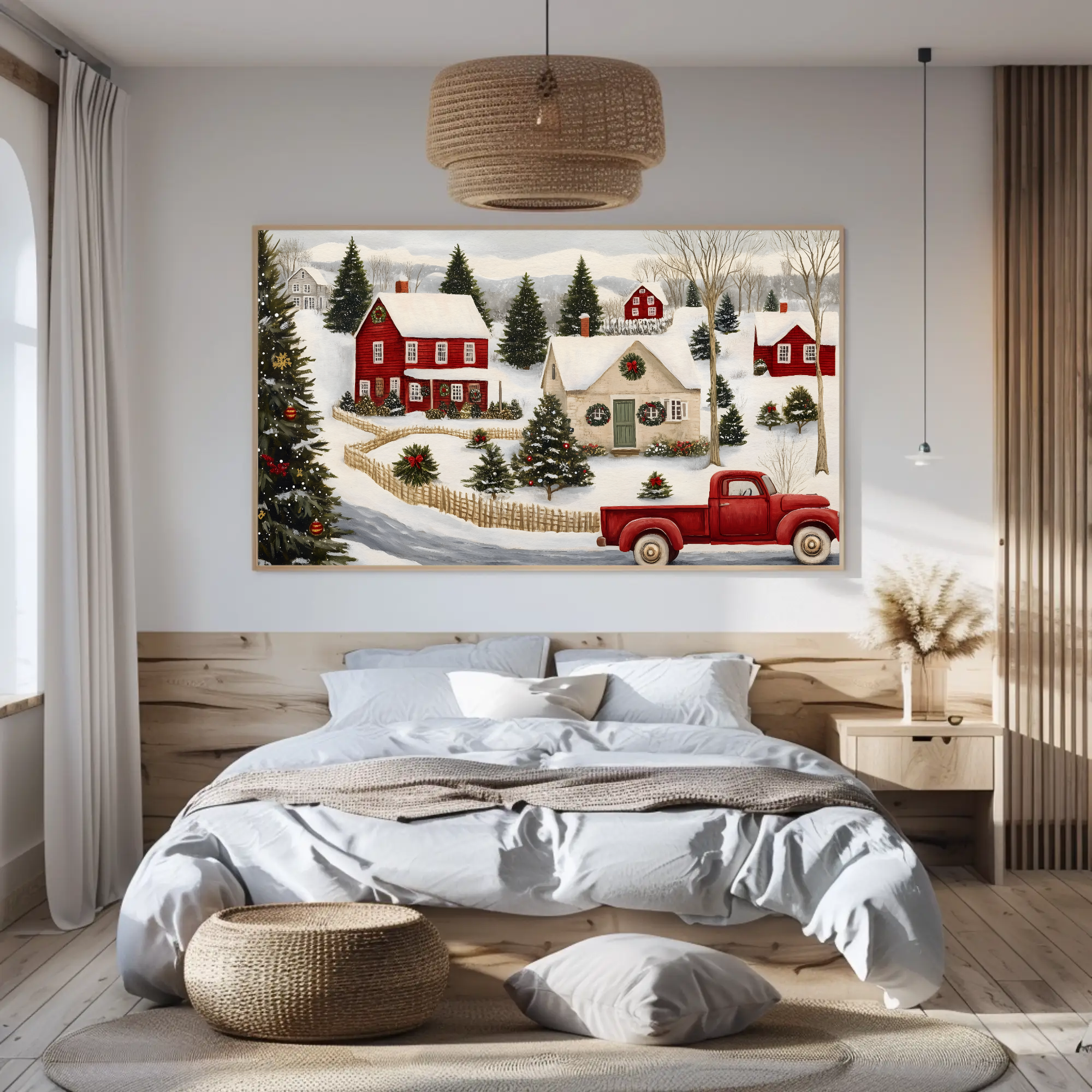 Winter Town Magic Wall Art: Holiday Home Decor