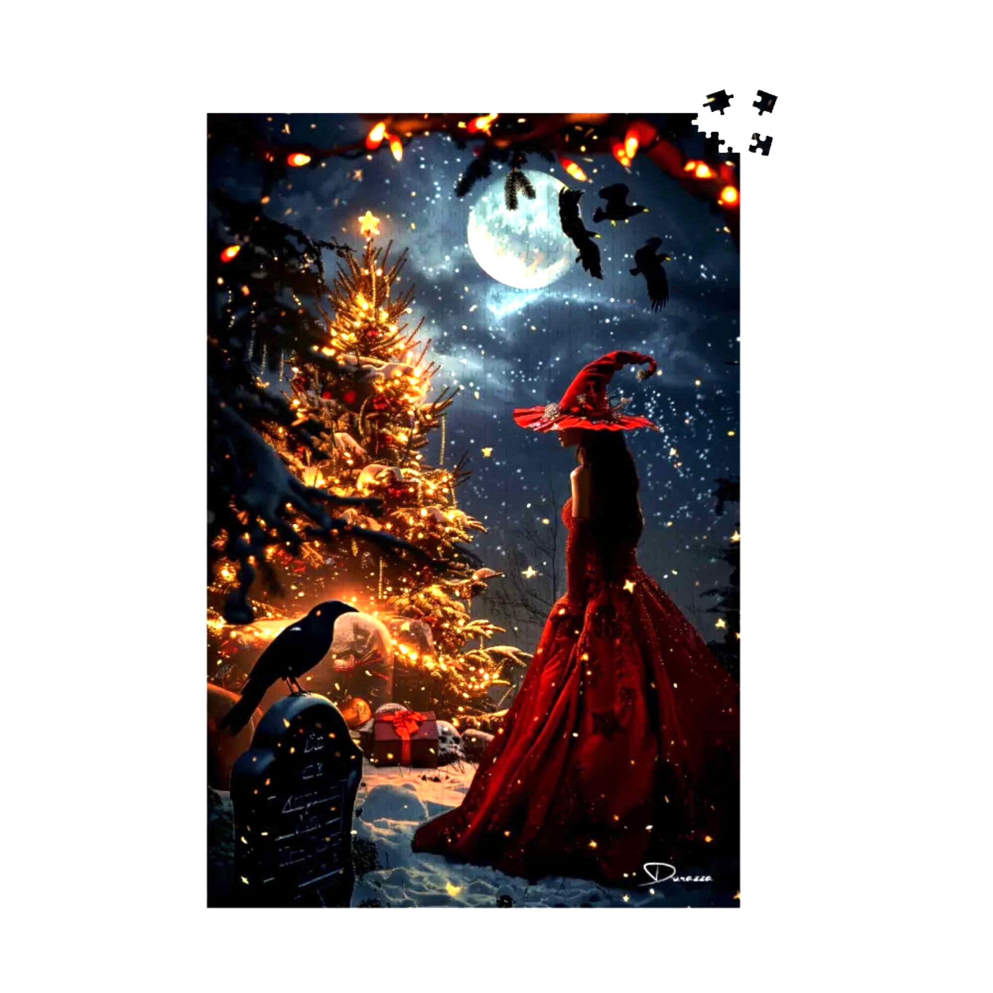 Witch's Noel Christmas Jigsaw Puzzle 500 or 1000 Piece