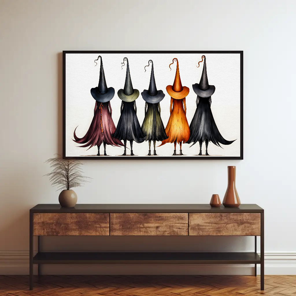 Witch Silhouette Wall Art: Unbreakable Friendship